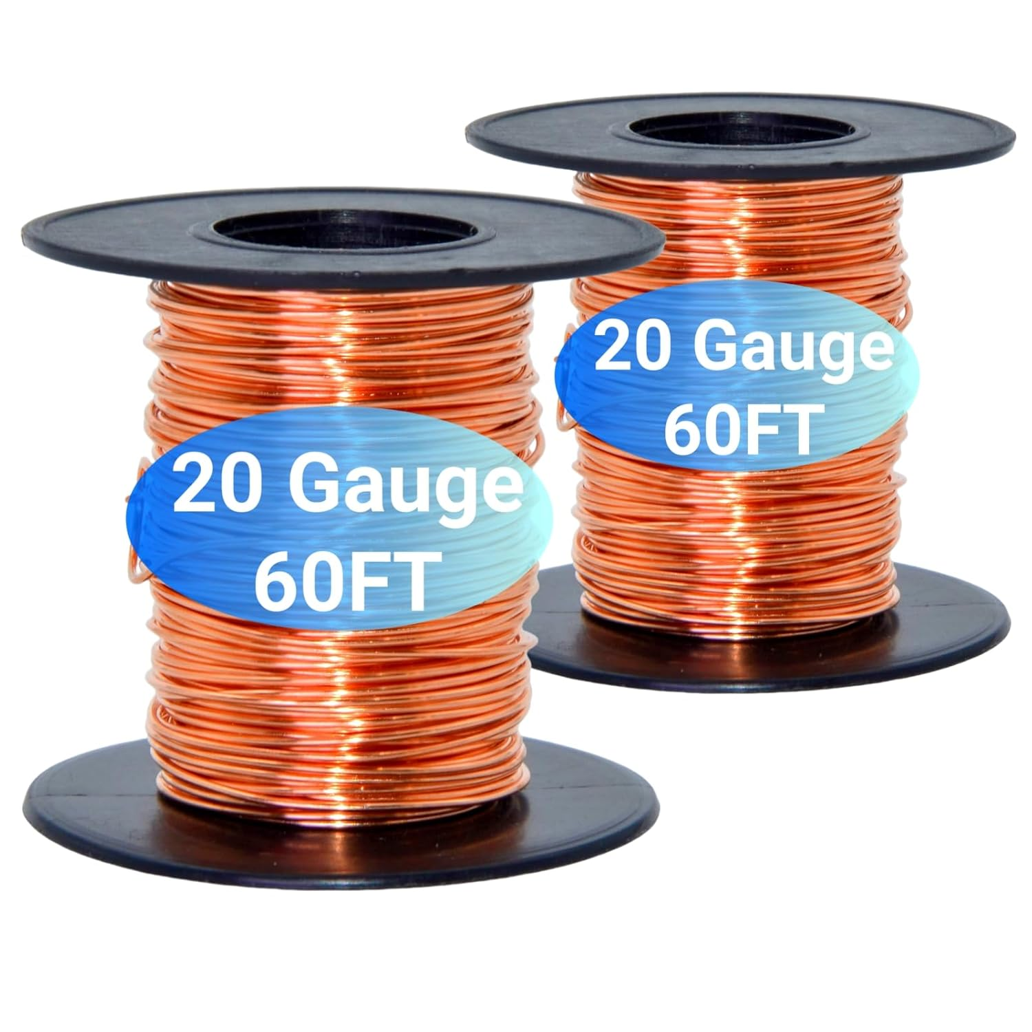 Wlzll 120 Feet 20 Gauge(0.81Mm) 99.9% Pure Soft Copper Wire for Electroculture Gardening, Lants Supplies, Beading,Science Projects,Diy Artwork,Jewelry Making,Craft Pure Bare Copper Wire,2Rolls image number 3