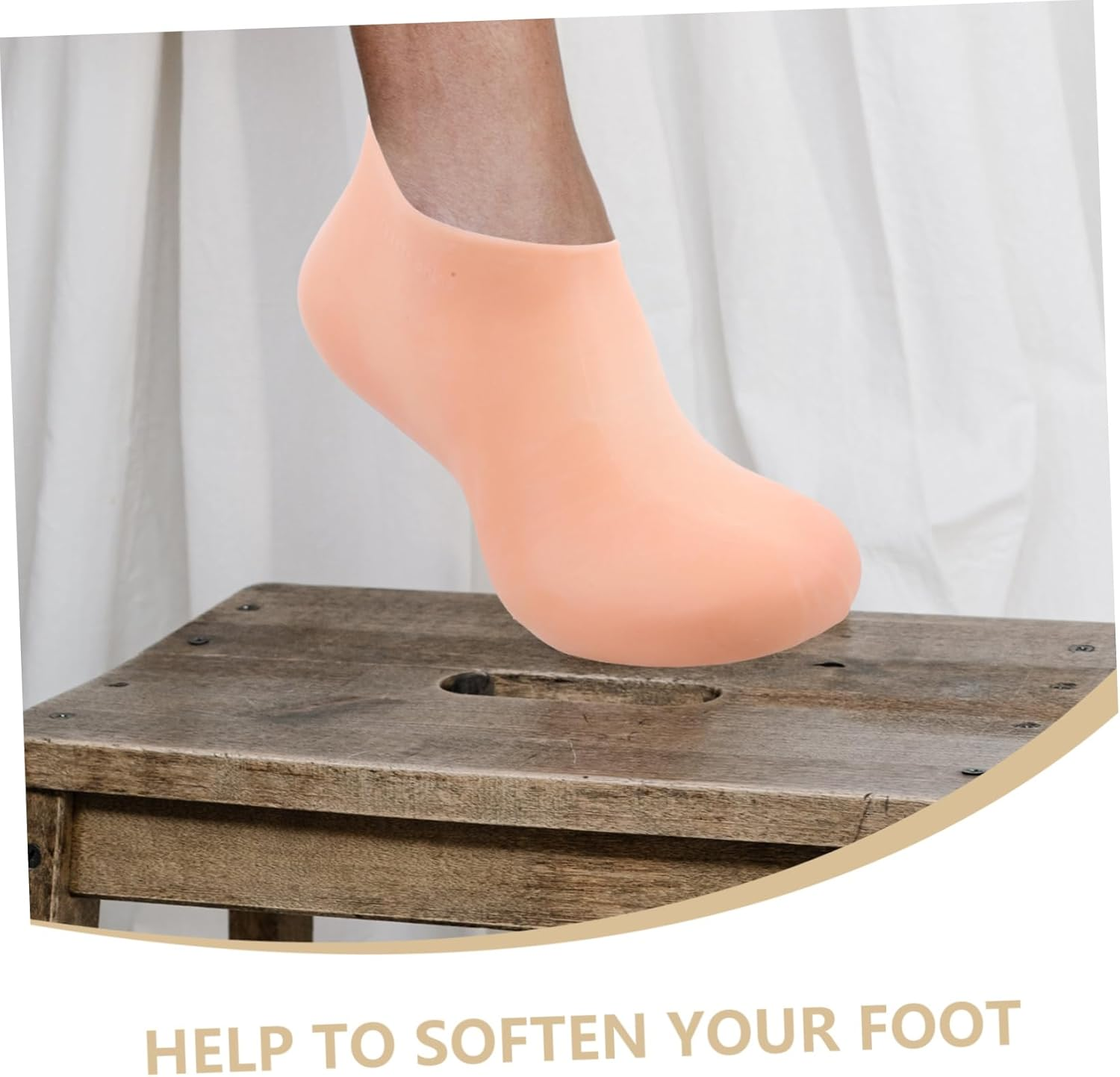 NOLITOY 2Pairs Lotion Socks Moisturizing Spa Socks Reusable Elastic for Women Overnight Foot Care image number 1