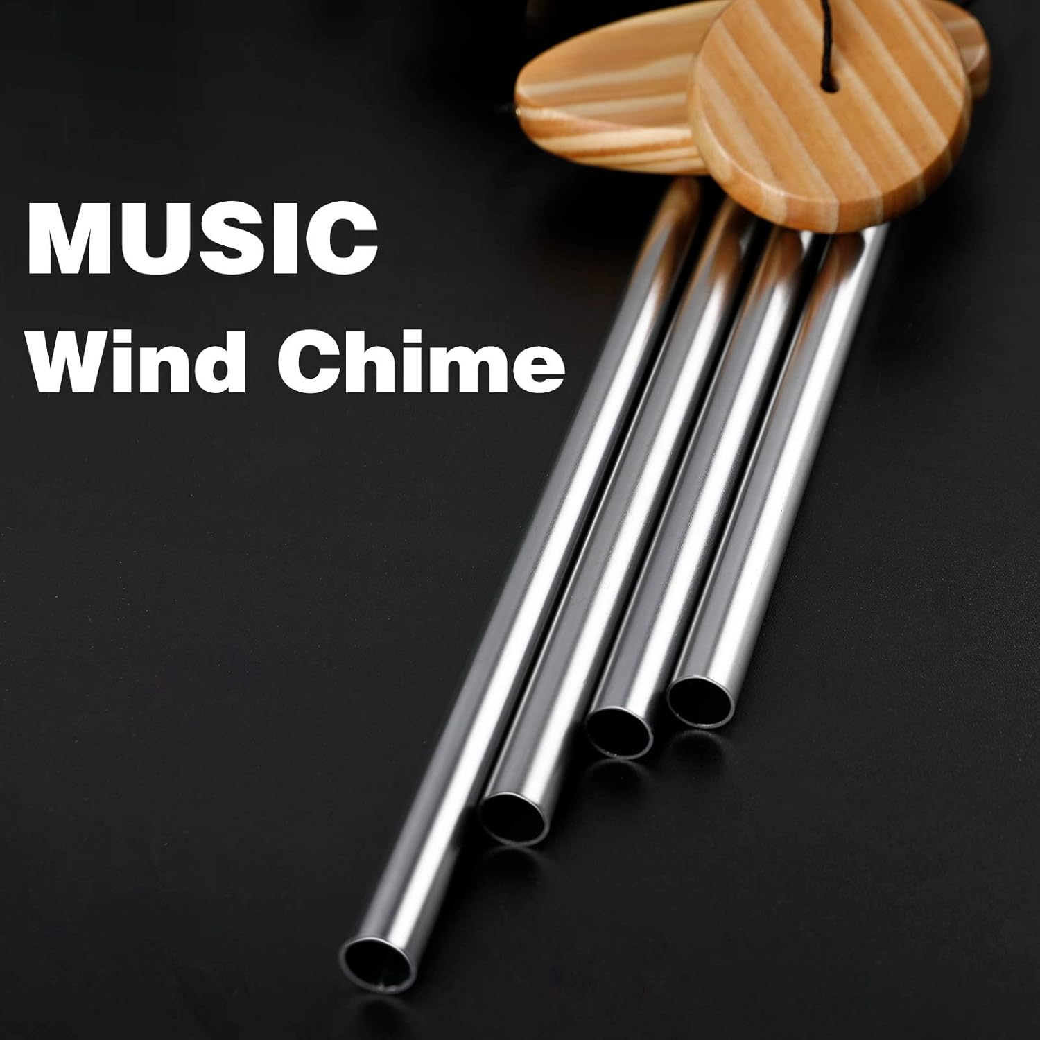 Desgully Wind Chimes,Hummingbird Solar Wind Chimes for Outside,Aluminum Tubes Memorial Wind Bell for Garden/Patio Decor Thanksgiving Gifts for Mom, Wife, Grandma Neighbors(25 Inch Deep Tone) image number 5