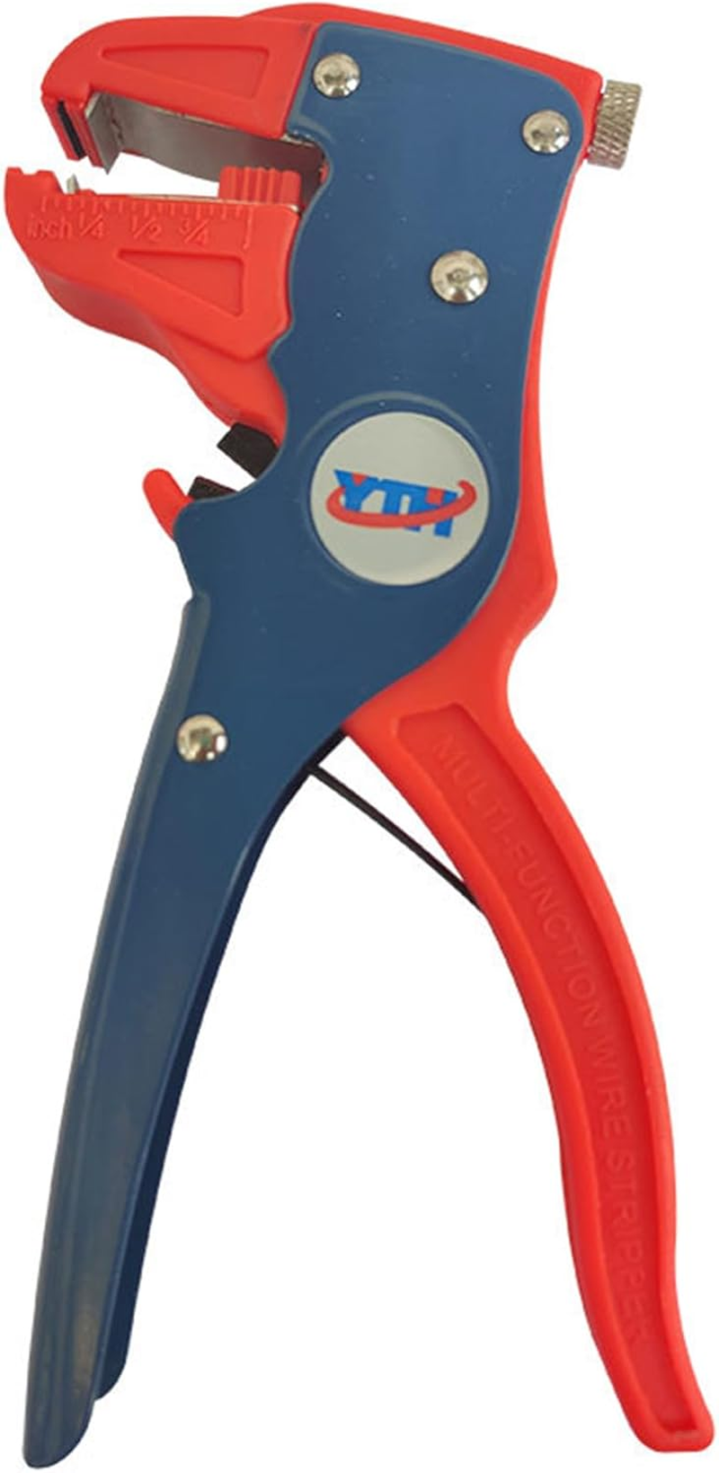 2 in 1 Automatic Wire Stripper & Cutter, Self-Adjusting Insulation Stripper Tool &ndash; Heavy Duty Electronic & Automotive Repair Electrician Tool with Ergonomic Grip, Precision Wire Stripping (Orange)