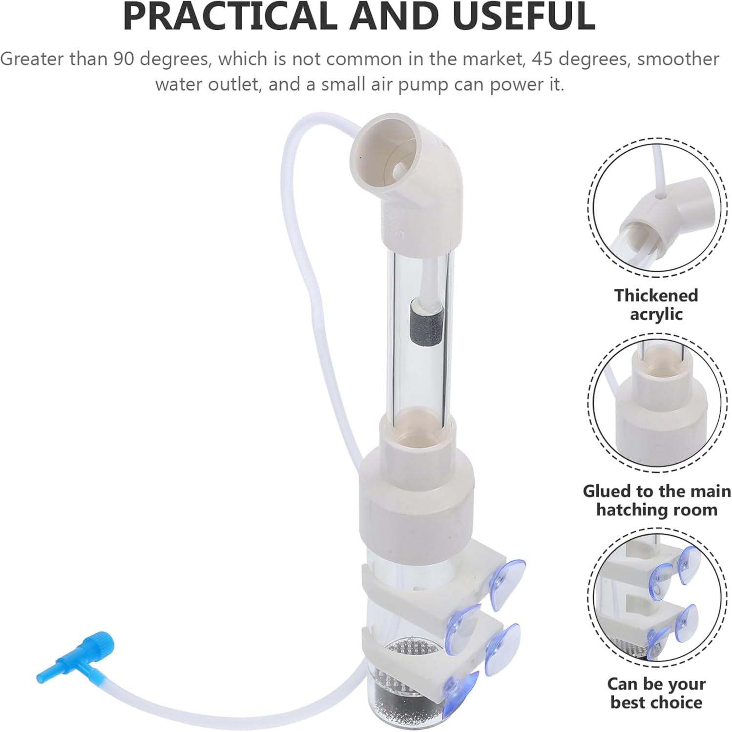 CVUTOVO Cichlid Fish Egg Incubator Tumbler 40Mm Mouth Brooding Fish Breeding Tube Aquarium Accessory Hatchery Breeding Supply Suitable for Freshwater Aquariums Random Style image number 1