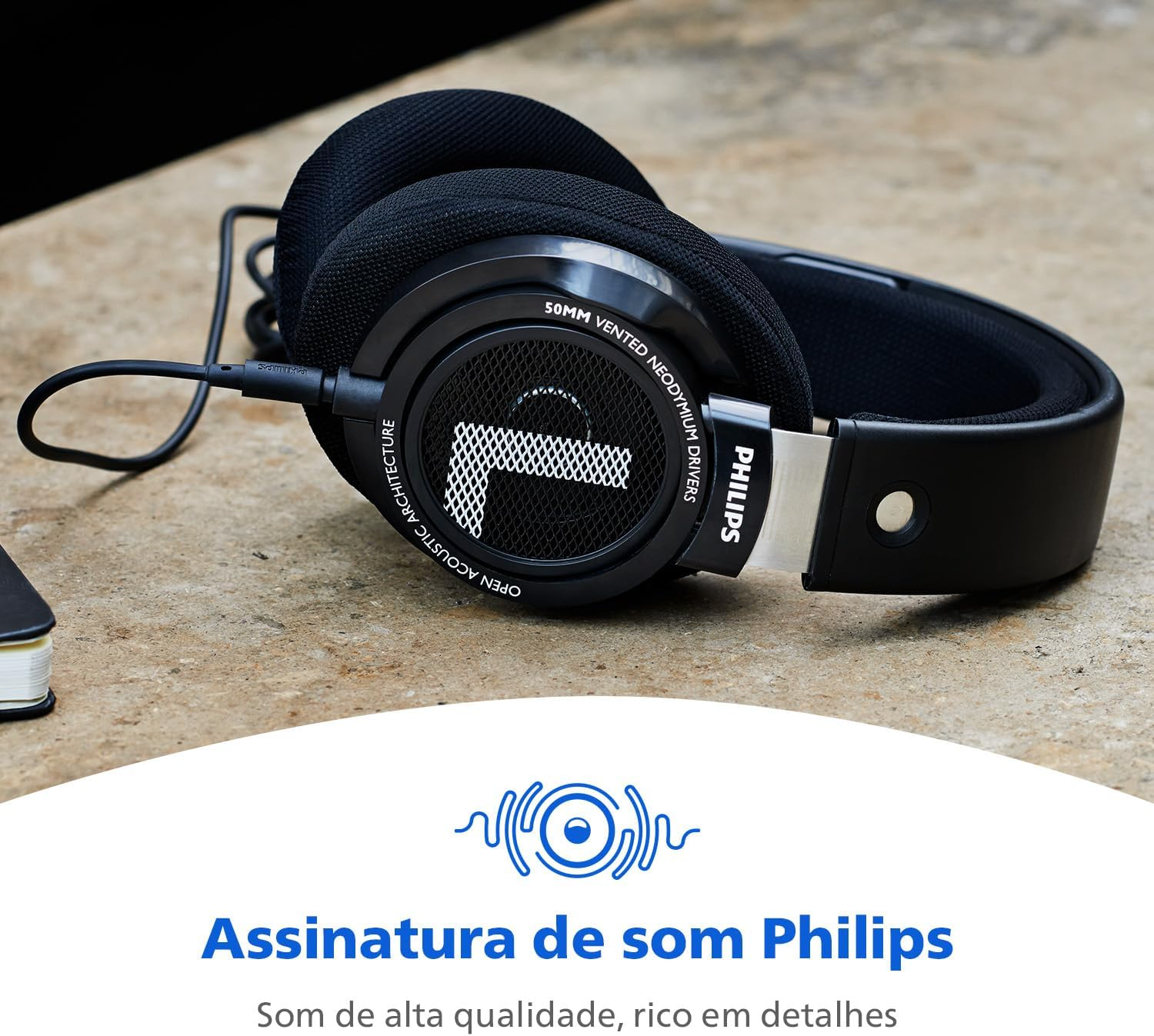 Philips SHP9500 Hifi Precision Stereo Over-Ear Headphones (Black) image number 2