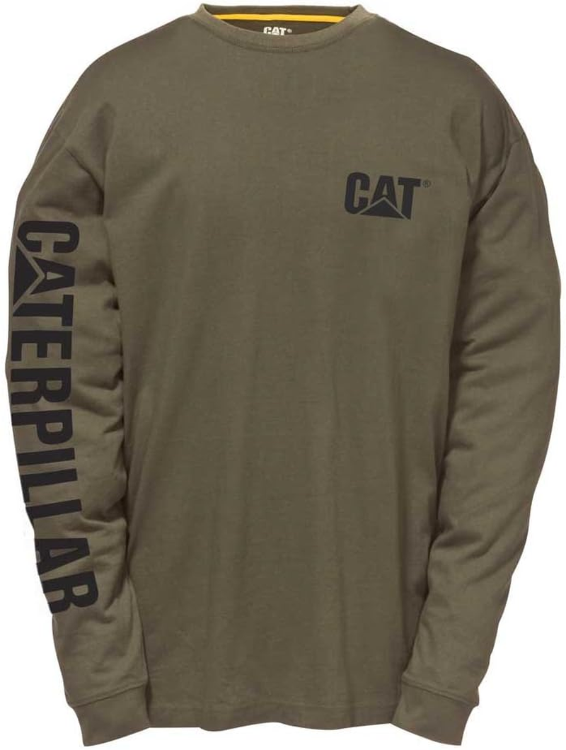 Caterpillar Men'S Cat Trademark Banner Long Sleeve T-Shirt, Army Moss, Small image number 3