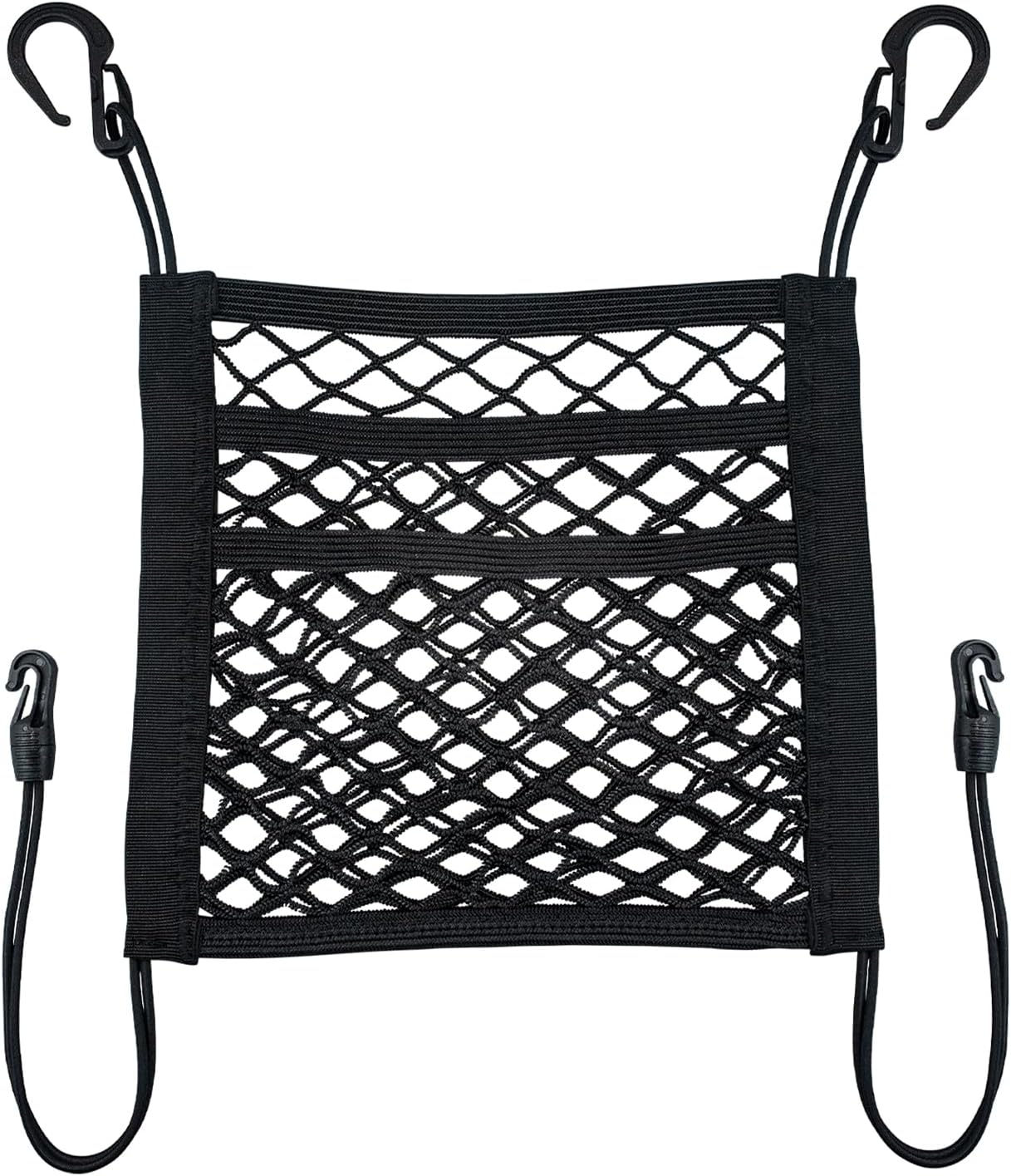 VEHIRIE Sedan Mesh Net Organizer between Seats Gap Filler Handbag Purses Holder Netting Snack Storage Pet Kid Barrier for Car/Suv image number 1