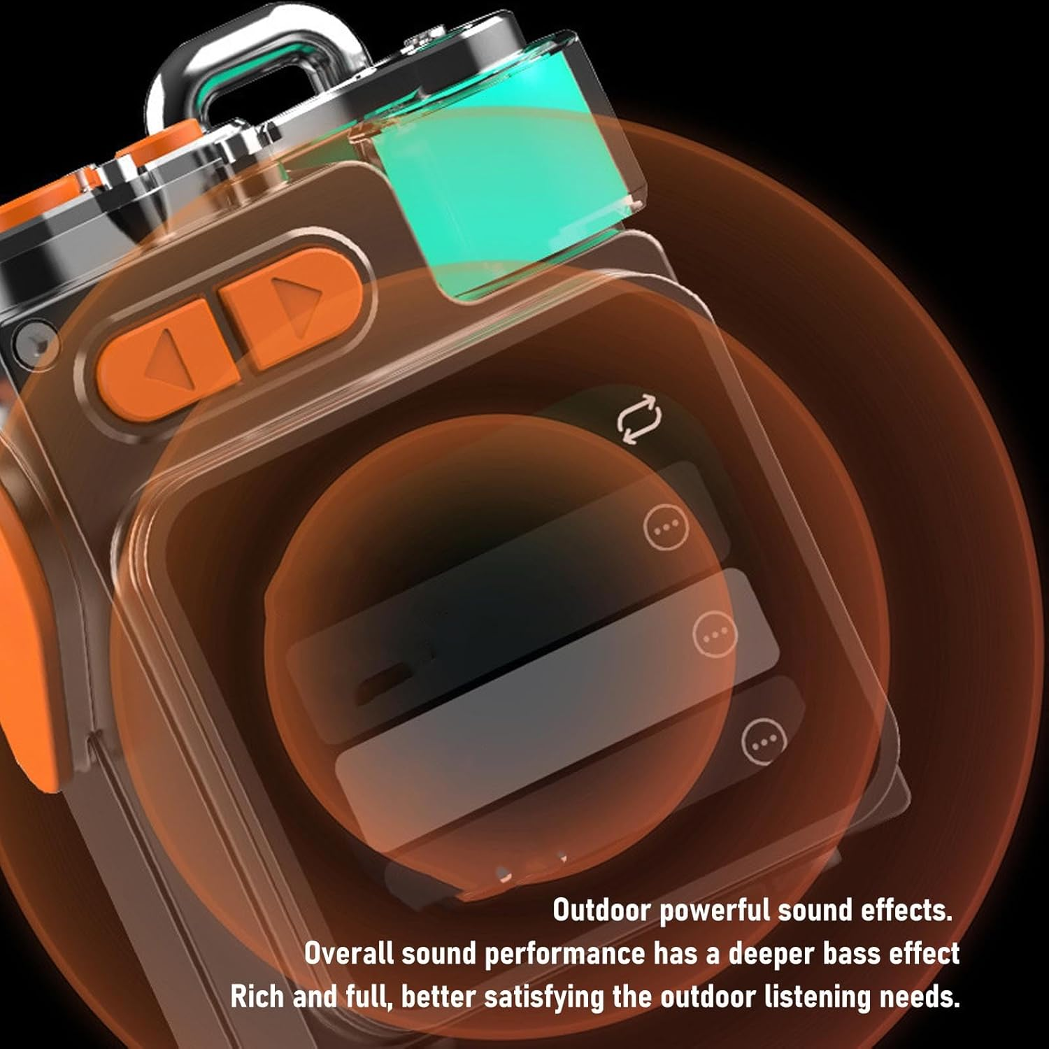 ASHATA Mini Bluetooth Speaker, Smart Wireless Portable Speaker with Touchscreen, Bluetooth Speaker with 360&deg;HD Stereo Sound and Robust Bass, Wireless Stereo Outdoor Speaker with Mic APP image number 3