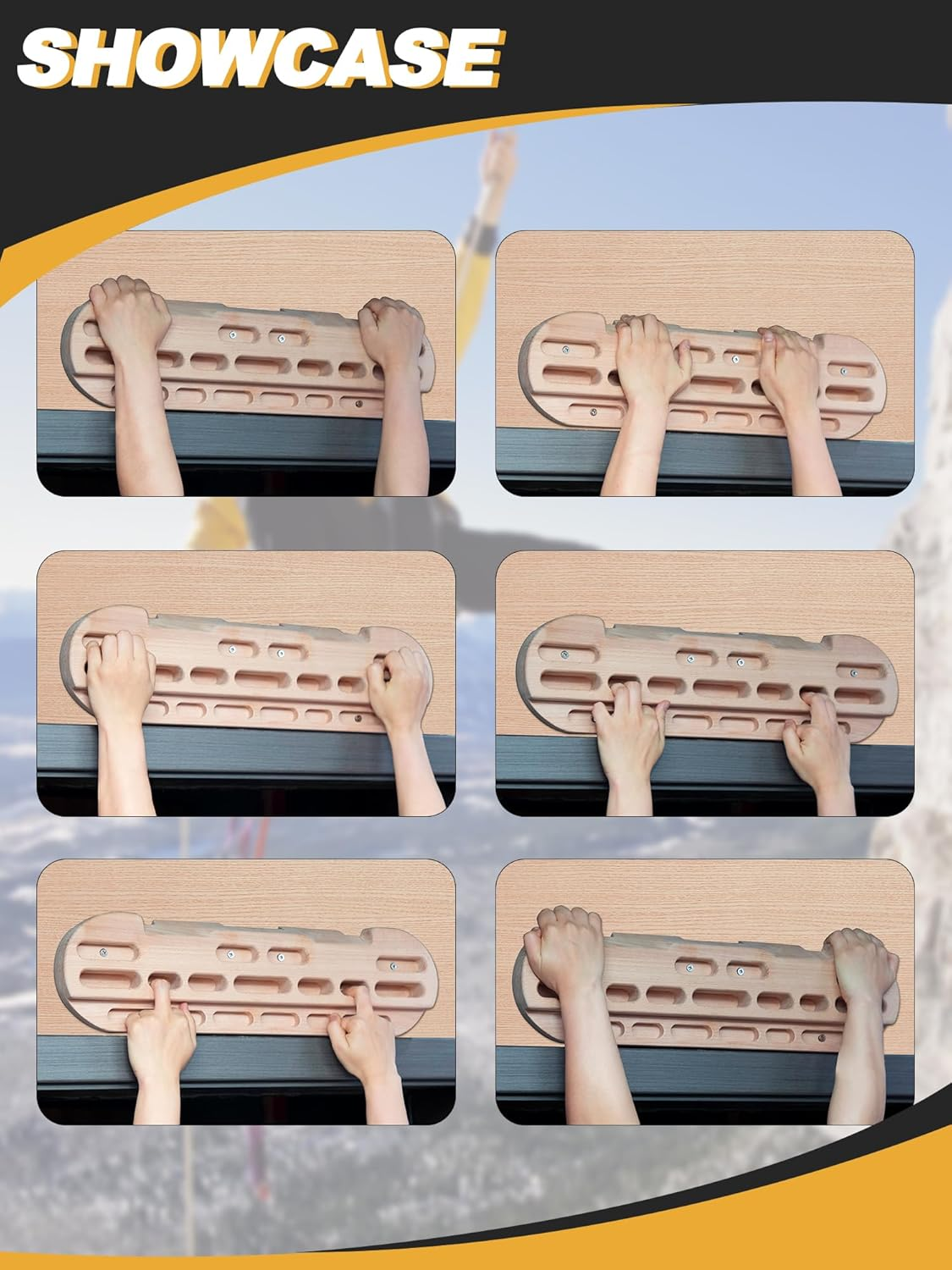 Hangboard for Rock Climbing - Climbing Hangboard Climbing Fingerboard for Bouldering Training - Beechwood Construction - 120Kg Load Capacity image number 4