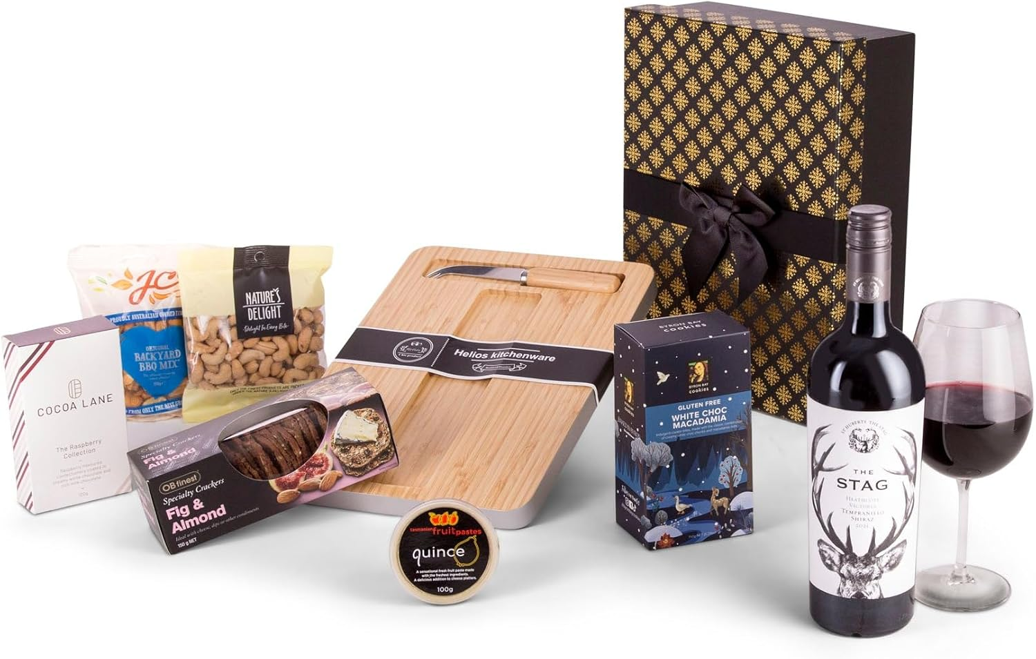 Cheese Board & Red Gift Box Hamper