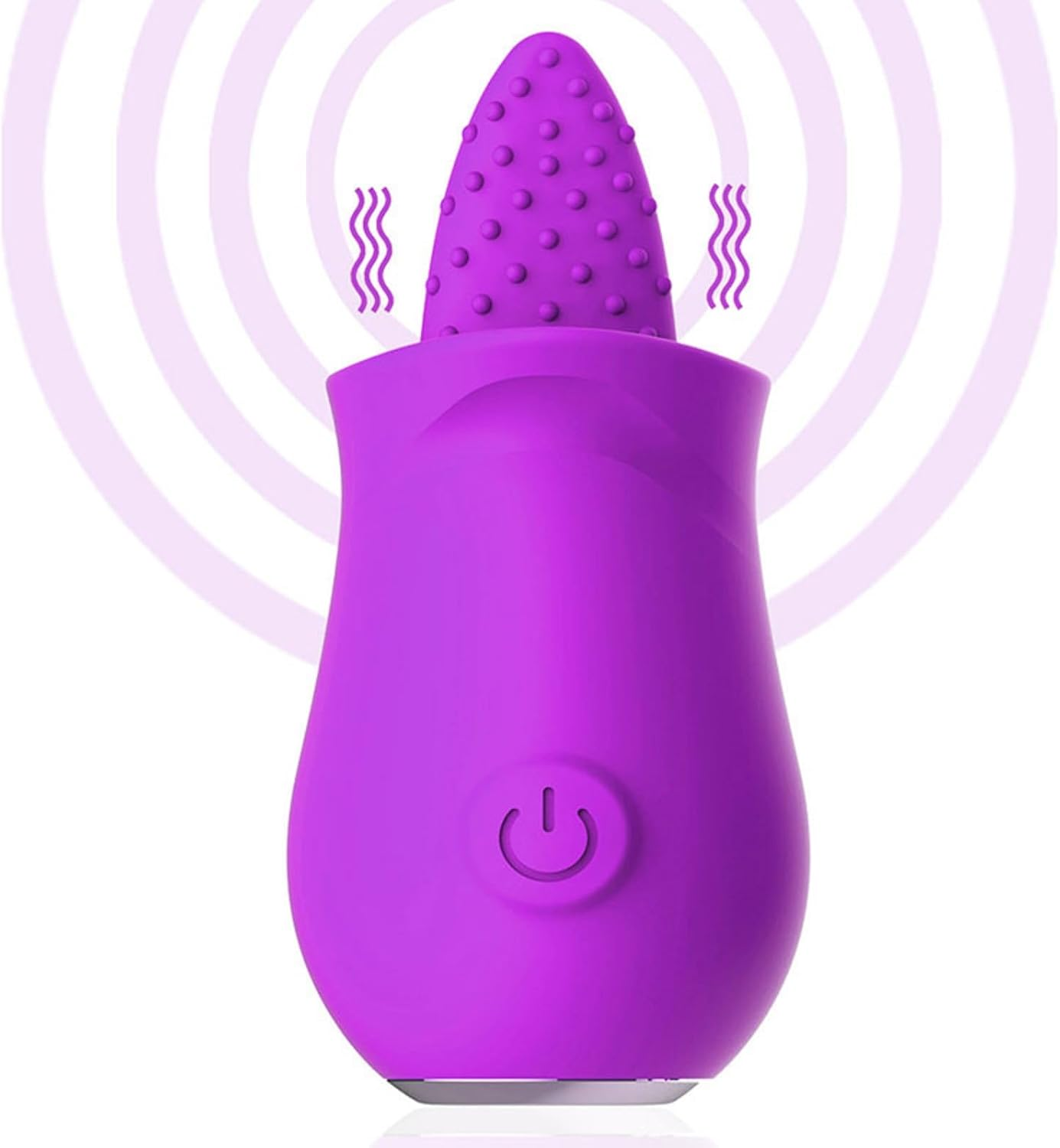 Licking Vibrator - Crazy Tongue Vibrator with 10 Tongue Licking Modes G-Spot Vibrator Clit Nipples Penis Anal Stimulator Licking Device for Male and Female Adult Sex Toy (Purple) image number 4