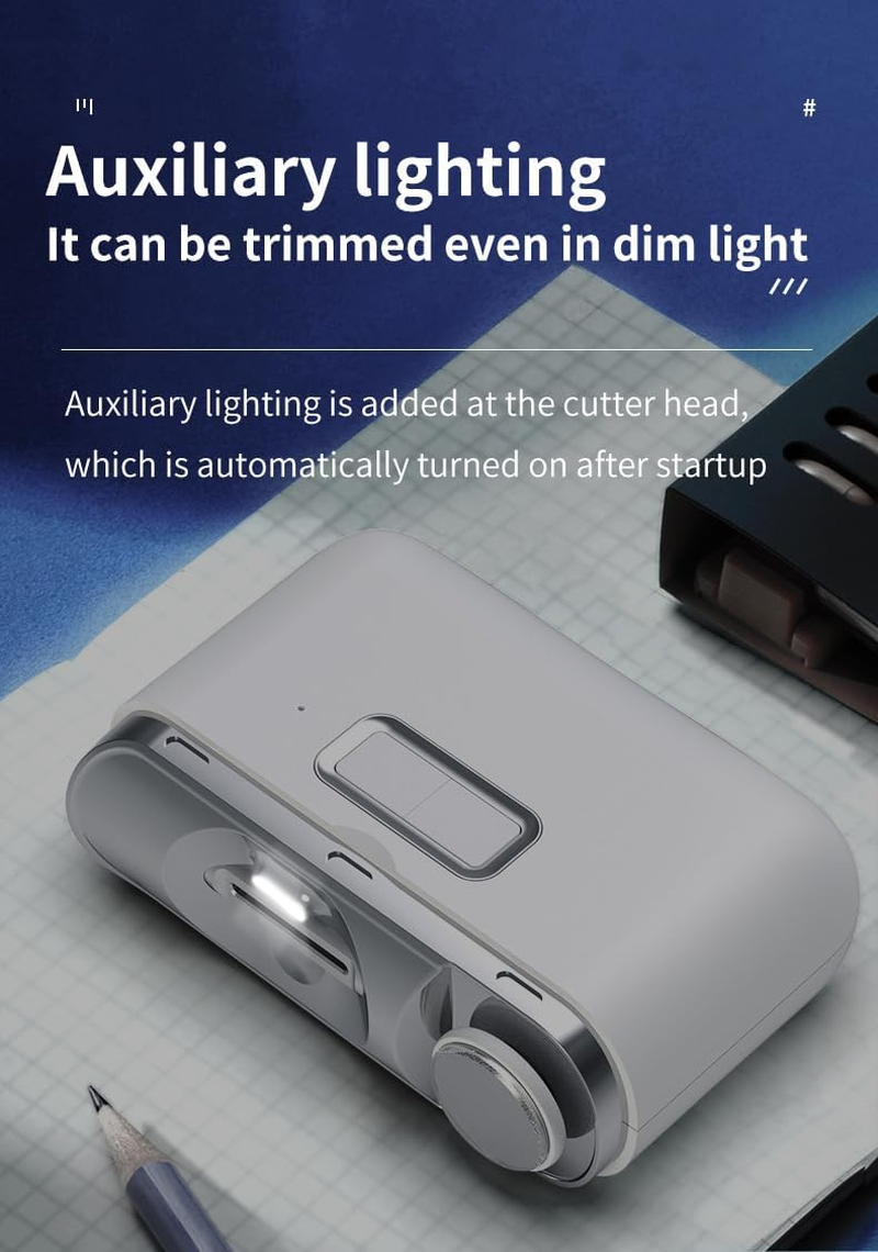 Electric Automatic Nail Clippers, 2-In-1 Nail Clippers and Files with Light, Nail Scraper Storage USB Charging Safety Nail Trimmer, Suitable for Infants and the Elderly image number 2