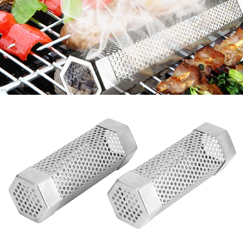 Joyzan Pellet Smoker Tube, Pellets Smoker Box Portable BBQ Smoking Generator Stainless Steel Grilling Tool 5 Hours of Additional Billowing Hot or Cold Smoke for All Electric Gas Charcoal Grill Smokers image number 5