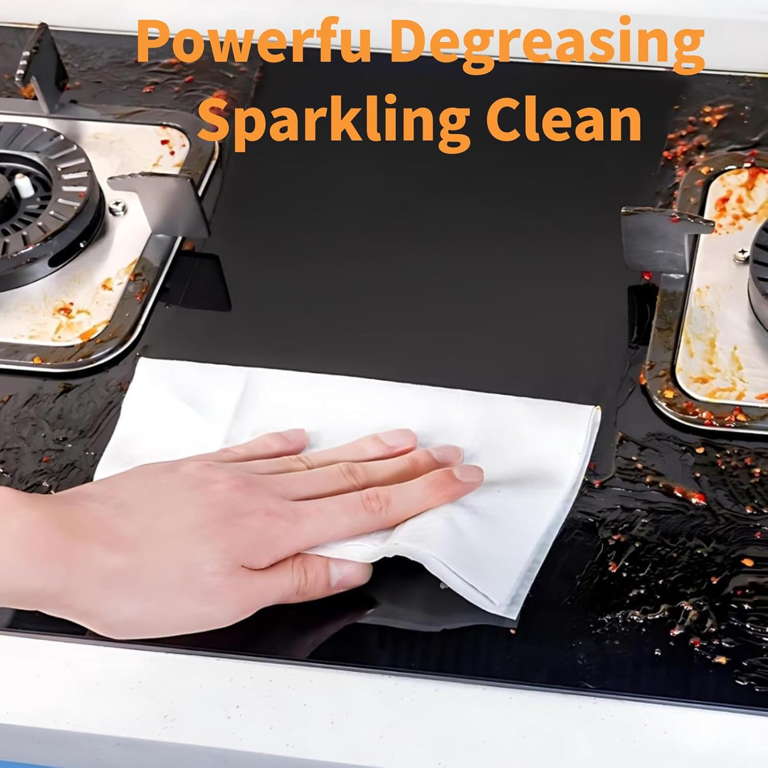 VIETDAI Kitchen Cleaning Wipes for Microwaves and Cooktops XL Multi-Surface Cleaning Wipe with Lemon Scent Stove Top Cleaner, Easily Removal Grease and Grime - 160 Count image number 6