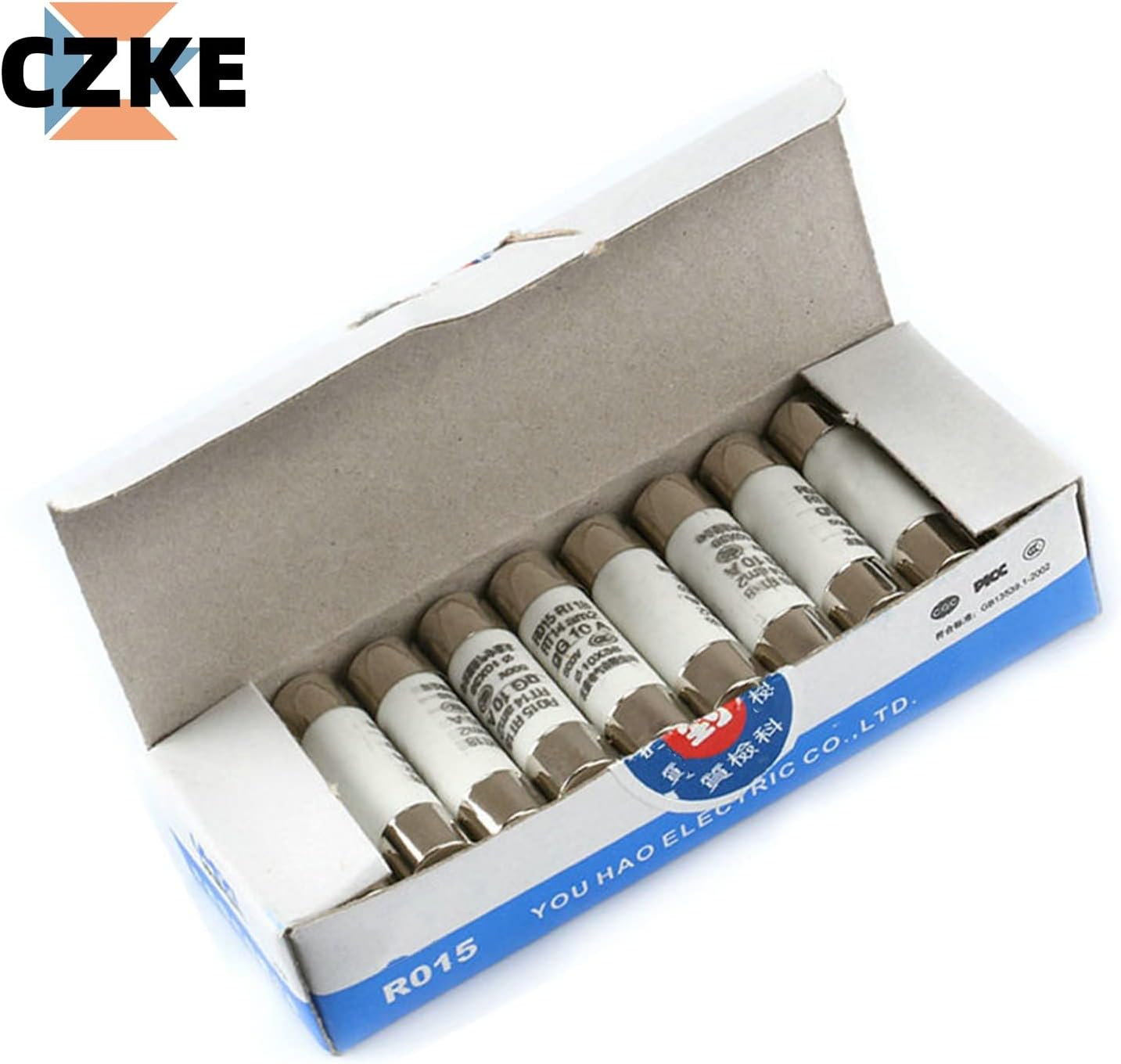 GUMMMY 5Pcs 10 * 38 Fast Blow Ceramic Fuse 10X38Mm Fuse 500V 0.5A 1A 2A 4A 5A 6A 8A 10A 16A 20A 32A RO15 RT18 RT14 (Size : 32A) image number 2