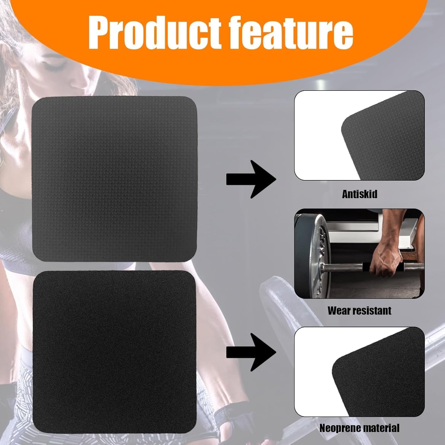 Non-Slip Square Weight Lifting Pullup Grip Pad,10Pcs Square Pull up Grip Gym Hand Grip Lifting Grips Pad,Square Non-Slip Gym Grip Pad,Square Non-Slip Weight Lifting Workout Pad Pull up Hand Grips Pad image number 6