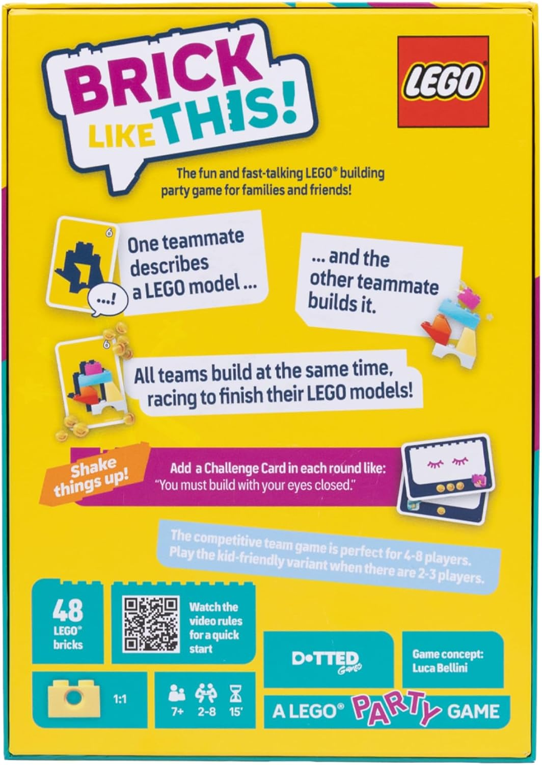 Bezzerwizzer | Brick like This! the Official  Party Game - a Fast, Fun Building Game for Families, Kids, Teens & Adults, Ages 7+, 2-8 Players, 15 Minute Playtime