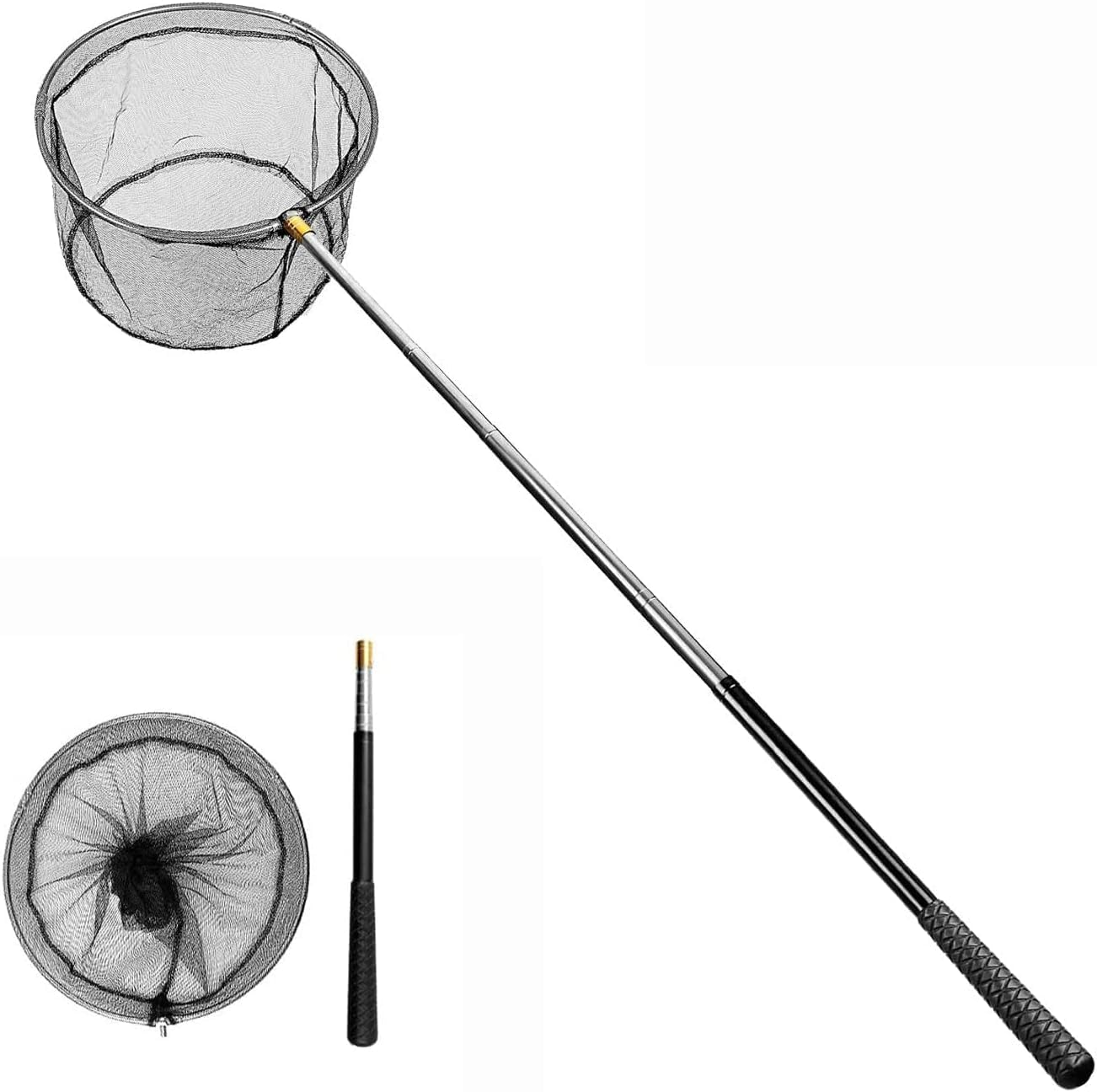 Pool Skimmer Net with Stainless Steel Telescopic Pole,58" Extendable Leaf Skimmer Pool Rake Pool Nets for Cleaning above Ground Inground Swimming Pool, Pond,Spas,Hot Tub image number 1