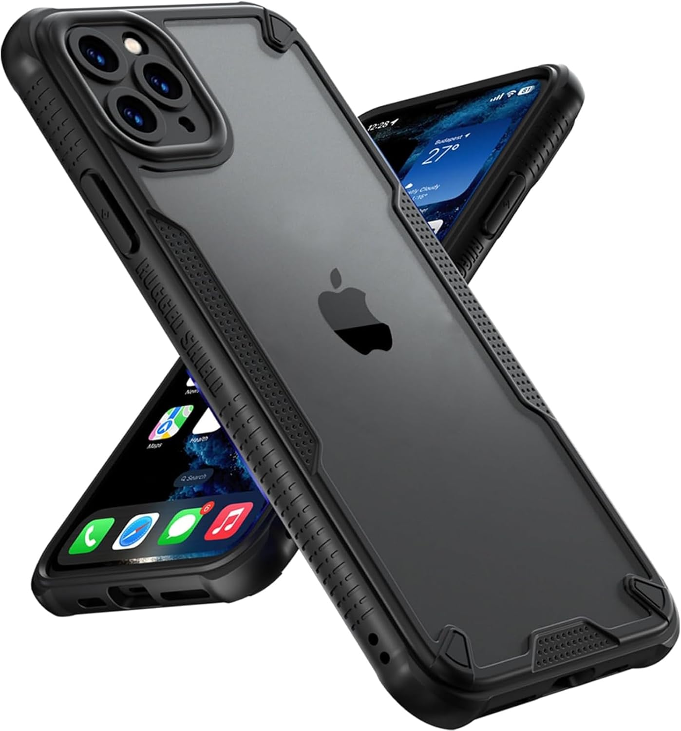 RUNGOS for Iphone Xs Max Case Translucent Matte [Remarkable Mil-Grade Shockproof] [Slim Fit, Anti-Slip Side] [Wireless Charging] 10Ft Drop Tested Bumper Cover for Iphone Xs Max Phone Case 2018