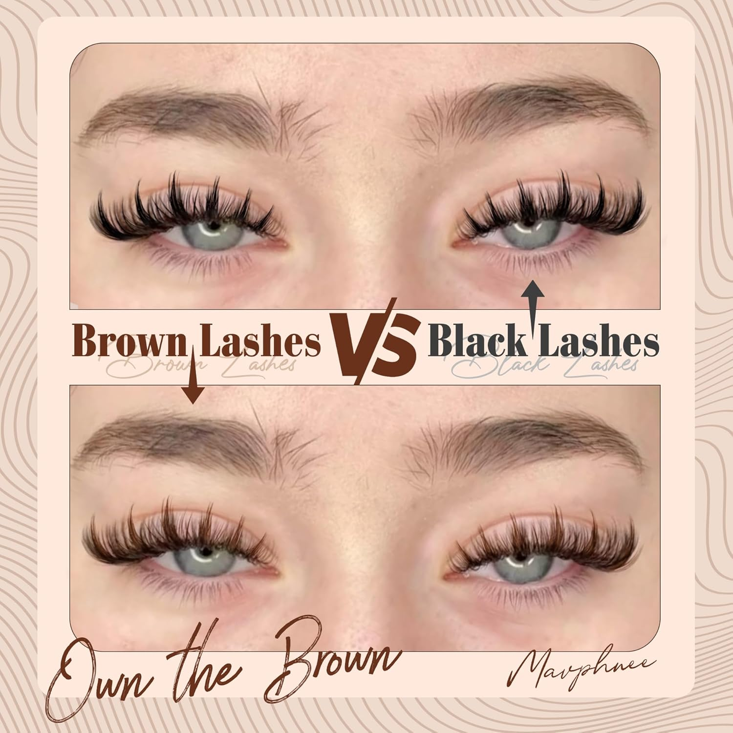 Brown Lash Clusters Wispy Eyelash Clusters Spiky Cluster Lashes Anime Individual Lash Extensions Manga Lashes Clusters 8-16MM Dark Brown Cluster Eyelash Extensions by Mavphnee