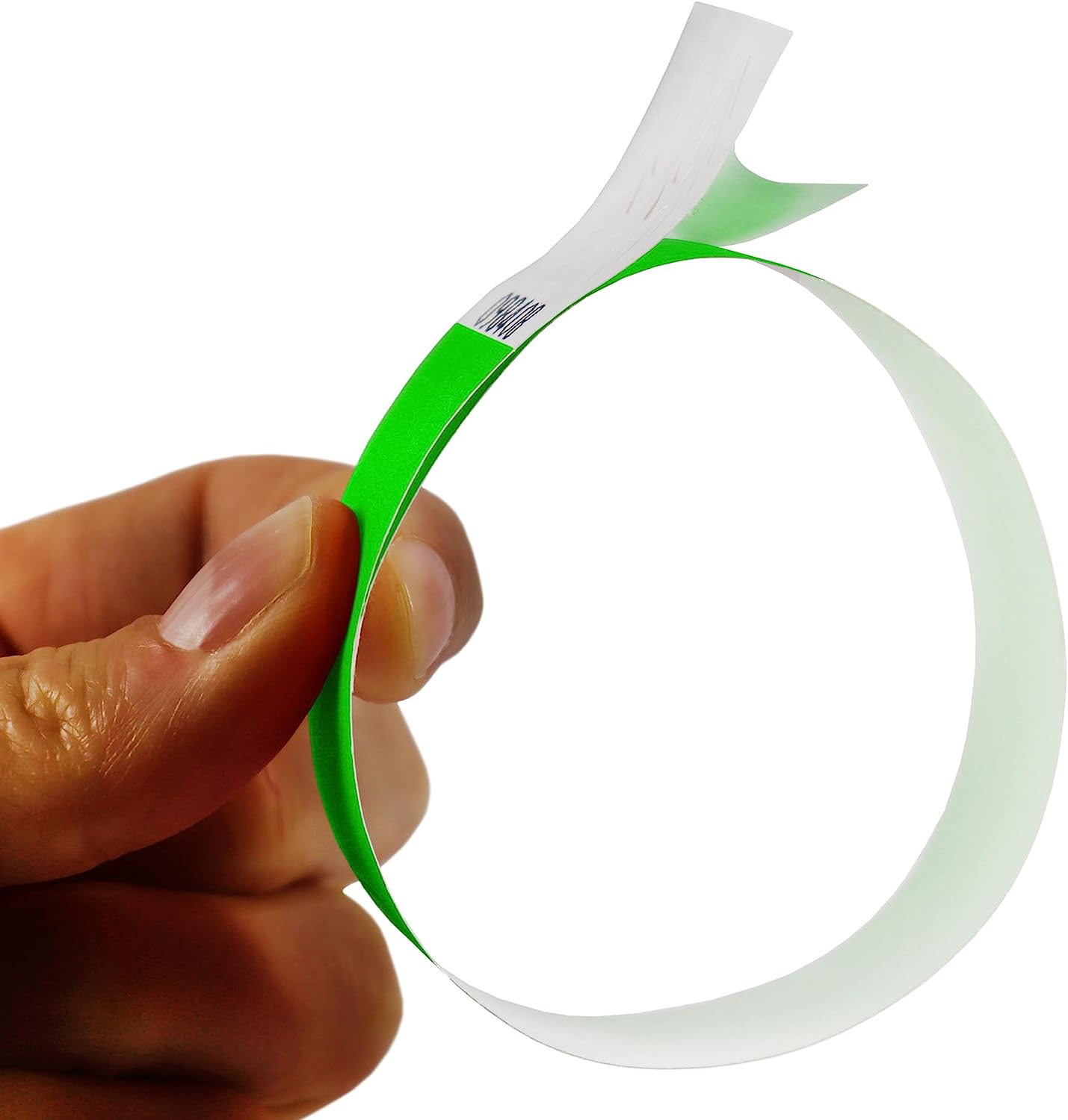 100 Green Tyvek Wristbands 19Mm with Tape Closure Waterproof ID Bands Age Proof Security for Events image number 2