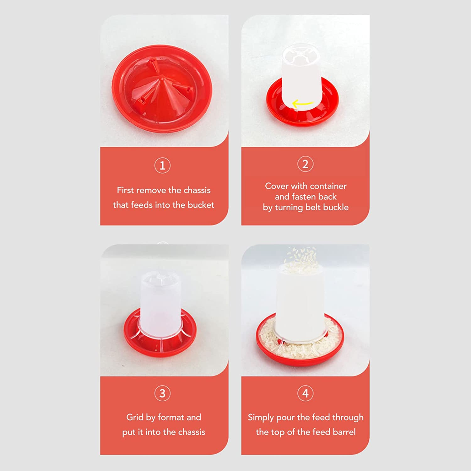 Chick Feeder and Drinker Kit, Easy Clean Plastic Automatic Feeding and Watering Feeder for Chicks image number 1