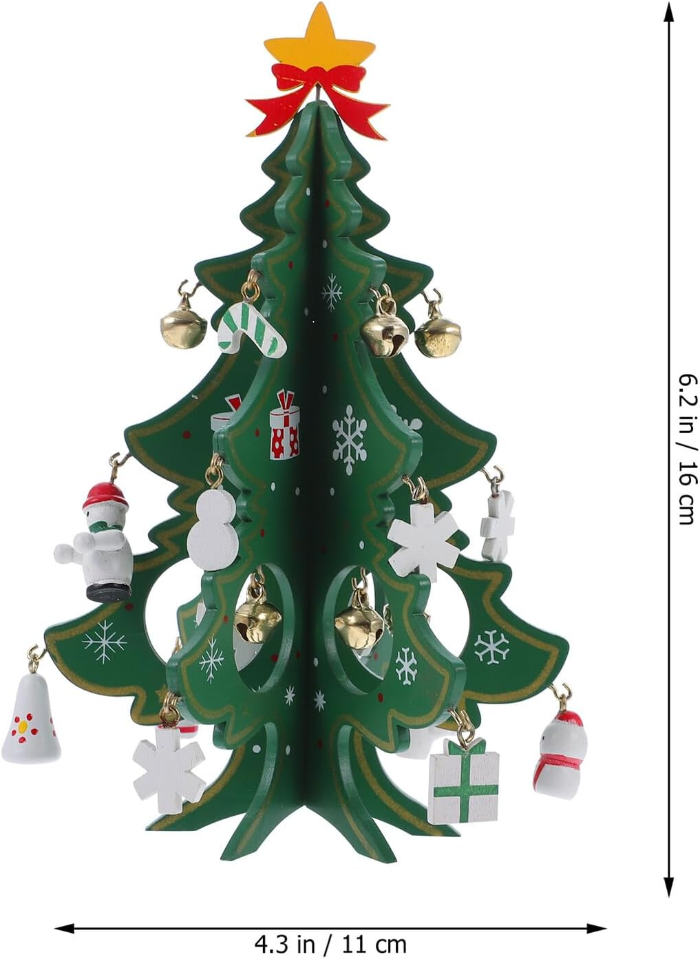 Creative Mini Xmas Tree Ornament Tabletop Christmas Tree Decoration for Home Office and Festive Displays Holiday and Window Decor - Multicolor image number 3