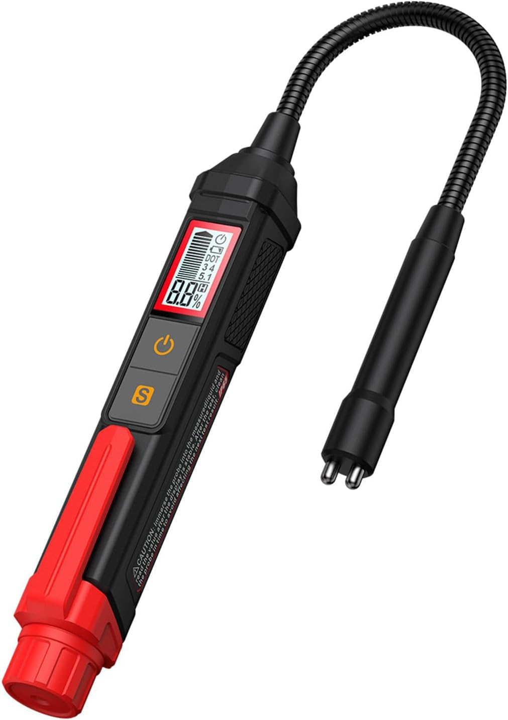 HT663L Brake Fluid Digital Tester with Sound and Light Alarm, Brake Fluid Liquid Tester Pen for DOT3/DOT4/DOT5.1, Hydraulic Fluid Liquid Oil Moisture Analyzer image number 3