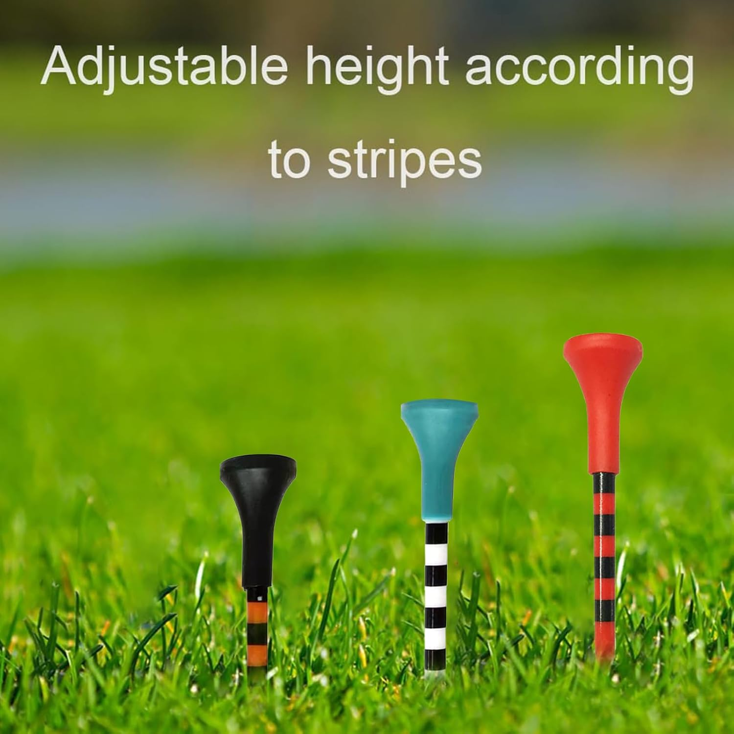 Professional Plastic Golf Tees, 50 Pack, 2 Sizes (3-1/4Inch ，2-3/4Inch), Mixed Colours image number 5