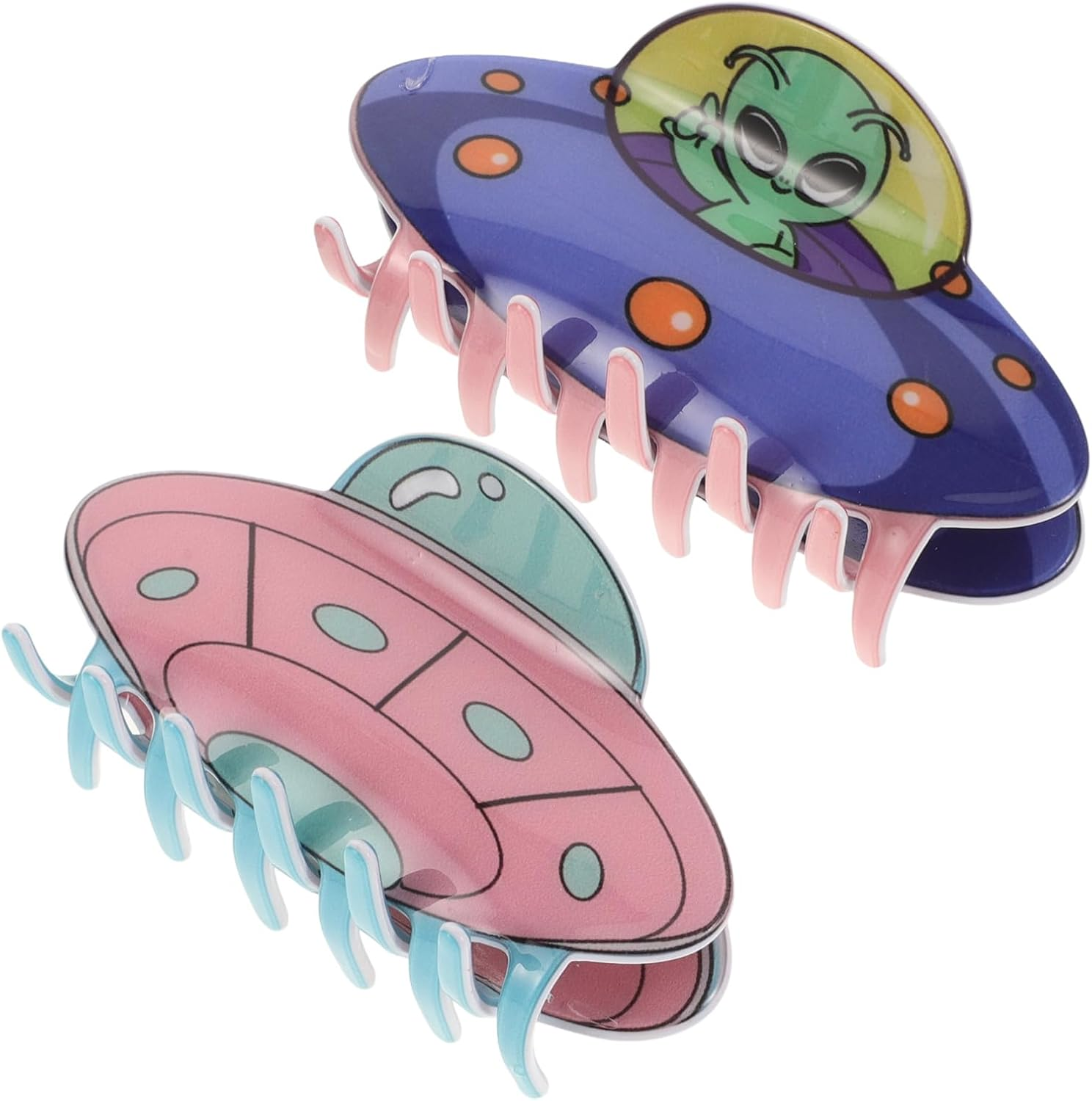 FOMIYES Pack of 2 Cute Alien Shaped Hair Clips, Hair Accessories for Women, Funny and Decorative Hair Clips, Thin Hair, Hair Clips image number 1