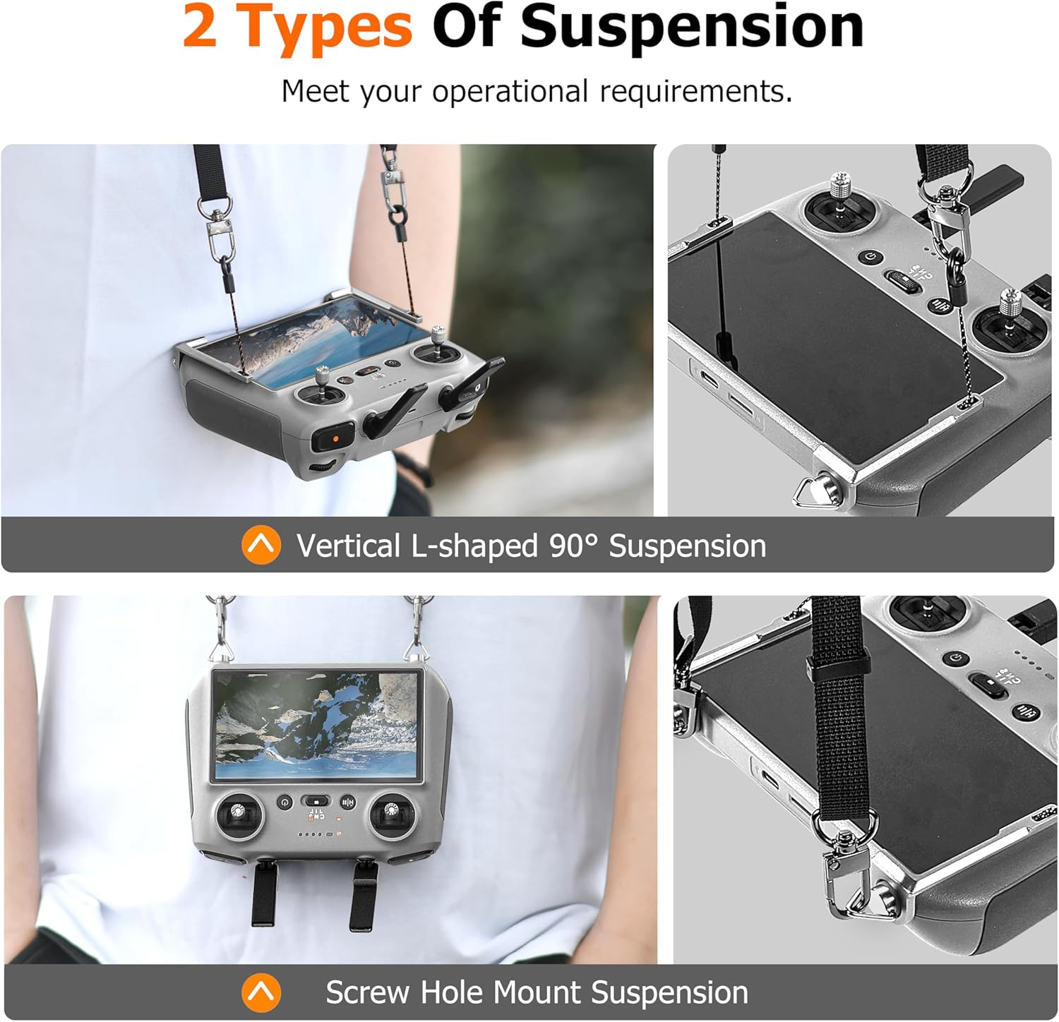 Controller Balance Cord for DJI RC/RC2, Soft Leather Neck Cord Compatible with Accessories for DJI Flip/Mini 4 Pro/Mini 3/Air 3S image number 2