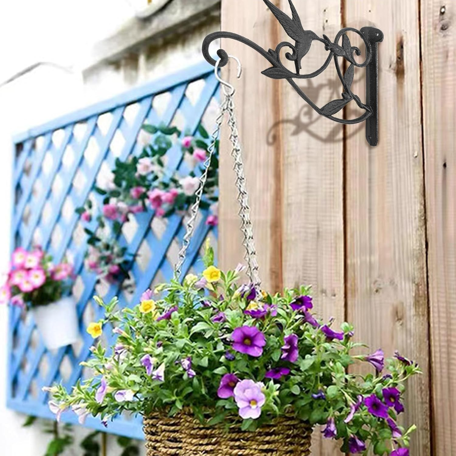 Mrmrkura 10 Inch Hanging Plant Bracket, Outdoor Plant Hangers Metal Heavy Duty Wall Hooks for Hanging Baskets/Bird Feeder/Lanterns/Wind Chimes (1) image number 5