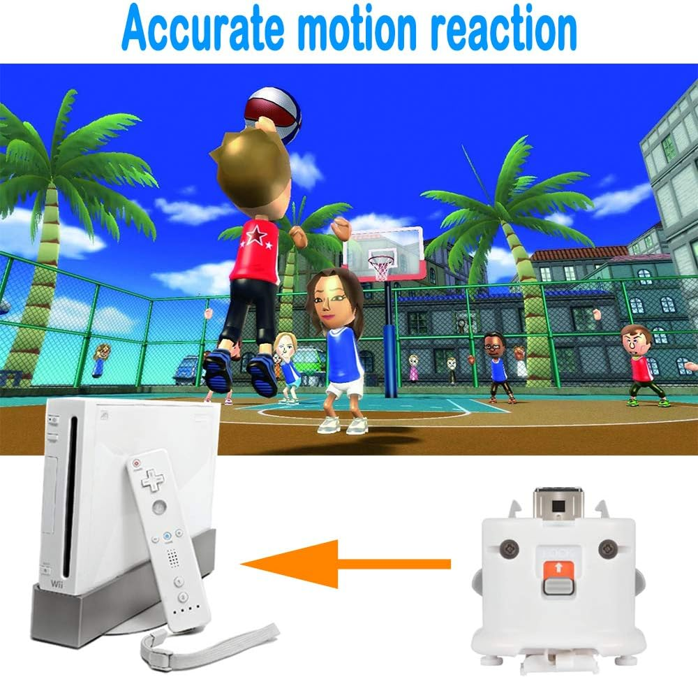 LACTIVX Wii Motion plus Adapter, 2 Packs Upgraded Motion Attachment for Wii Remote Controller (White) image number 2