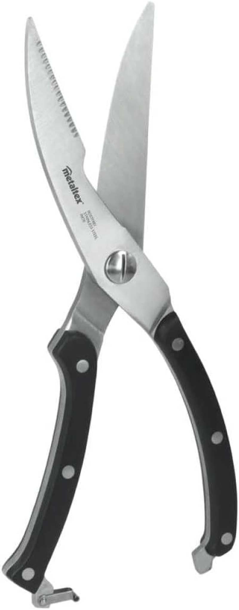 Metaltex 20438 Professional Poultry Shears, Black/Silver image number 3
