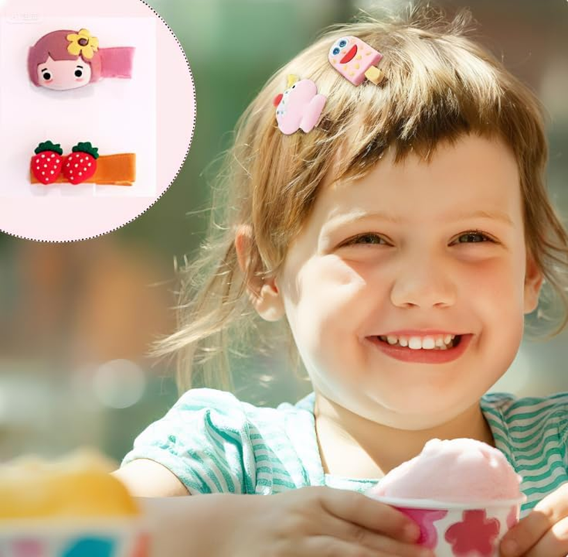 20Pcs Pretty Hairpin Snap Bow Toddler Girls Baby Pin, Kids Child Hair Clips Pretty Hairpin Snap Bow Toddler Girls Baby Pins, Cute Girls Fruit Flower Hair Clips Snap Barrettes image number 2