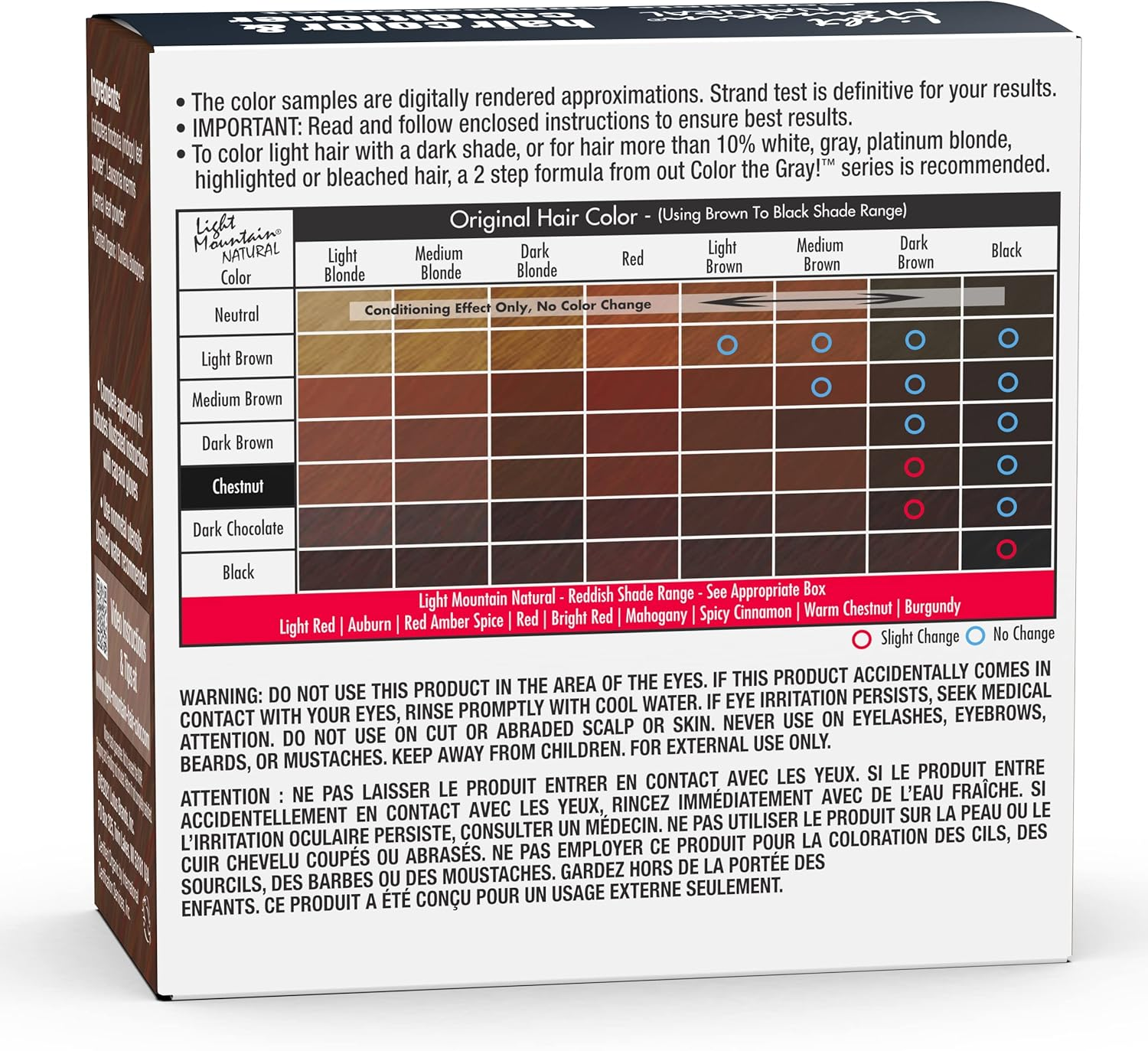 Light Mountain Henna Hair Color & Conditioner - Chestnut Hair Dye for Men/Women, Organic Henna Leaf Powder and Botanicals, Chemical-Free, Semi-Permanent Hair Color, 4 Oz (Pack of 3) image number 5