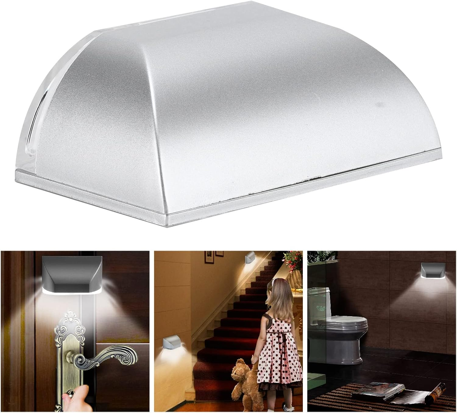 LED Keyhole Light Infrared IR Wireless Door Lock Lamp, Auto Sensor Motion Detectorwith 5S Delay Shutdown for Hallway Stairs Kitchen Mirror image number 3