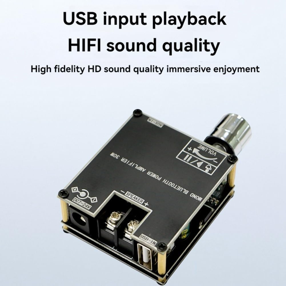 Ysyaxsyt -301B Bluetooth Amplifier Board Single Sound 30W Bluetooth Audio Power Amplifier Module Home Video Accessories image number 6