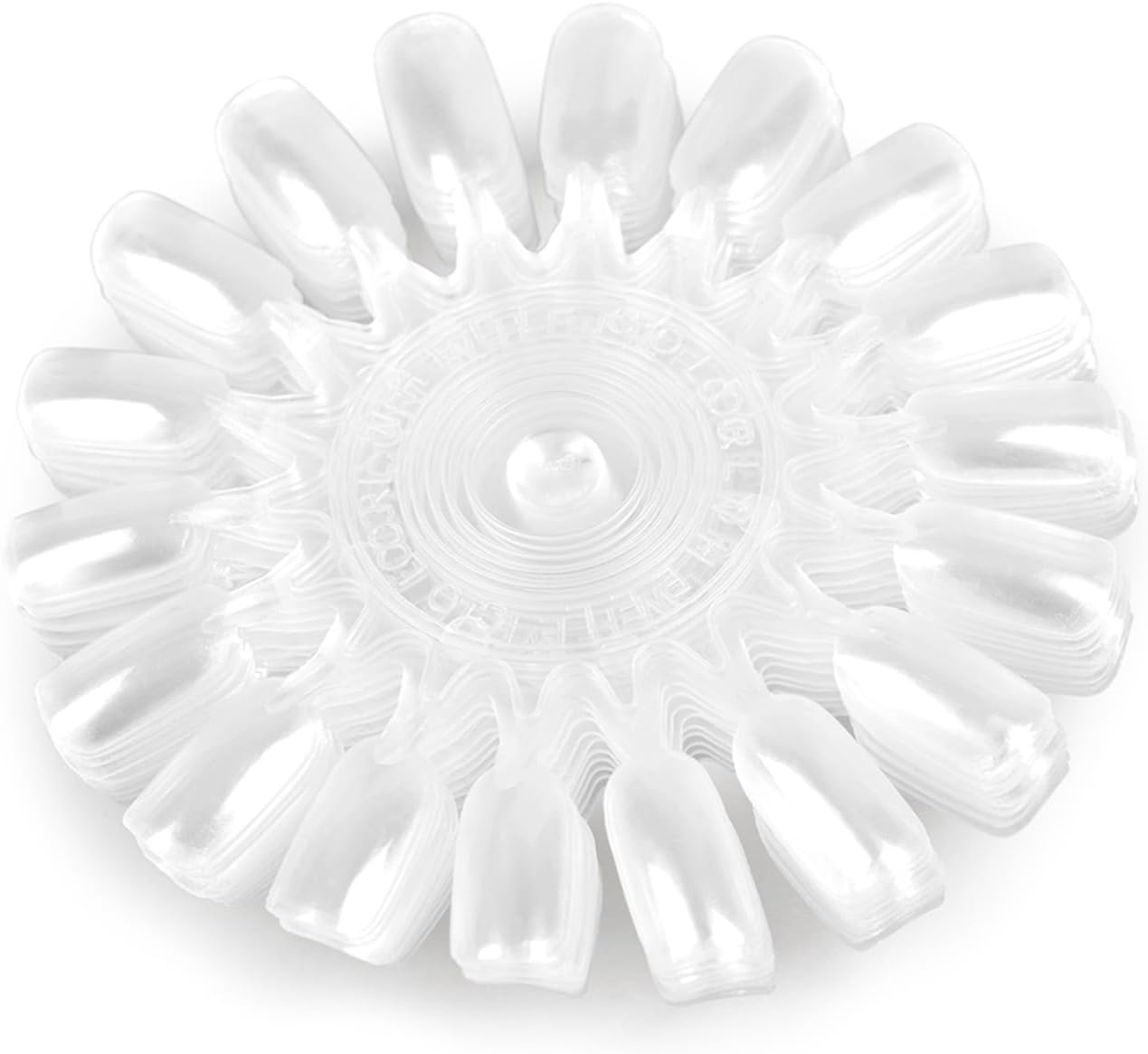 KADS 180Pcs False Nail Flower Wheel Nail Swatch Tips Nail Color Display Tips Gel Polish Acrylic Nail Sample Sticks Nail Art Practice Training Cards Nail Salon & Home Manicure Accessories - Fan Shaped image number 3