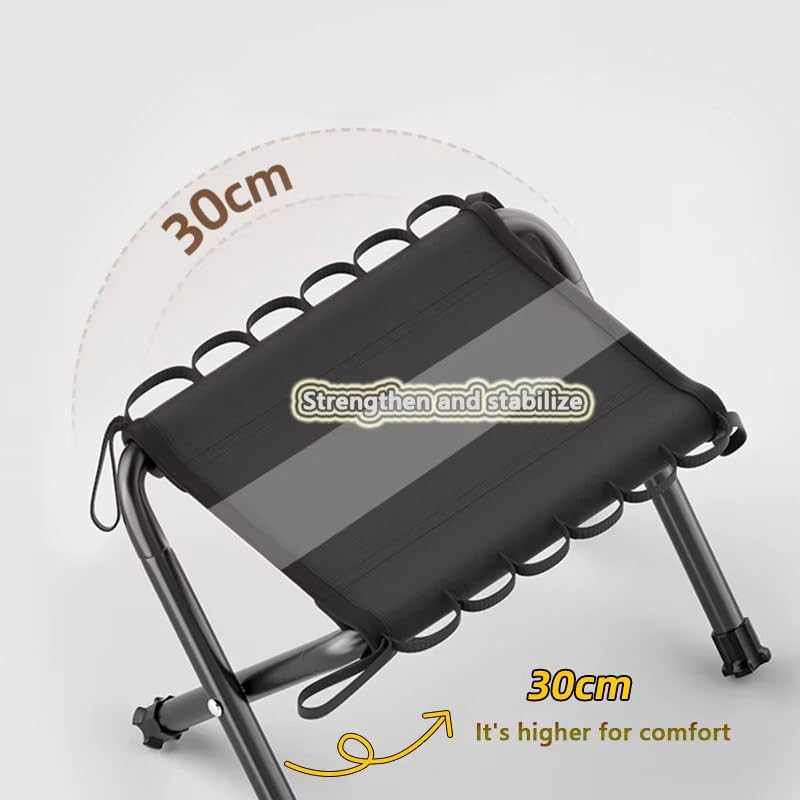 AIMALL 1Pc Outdoor Mazar Foldable Stool, Portable Fishing Chair, Lightweight Folding Camping Stool, Compact Picnic Bench, Heavy-Duty 130KG Capacity, Convenient Storage Bag
