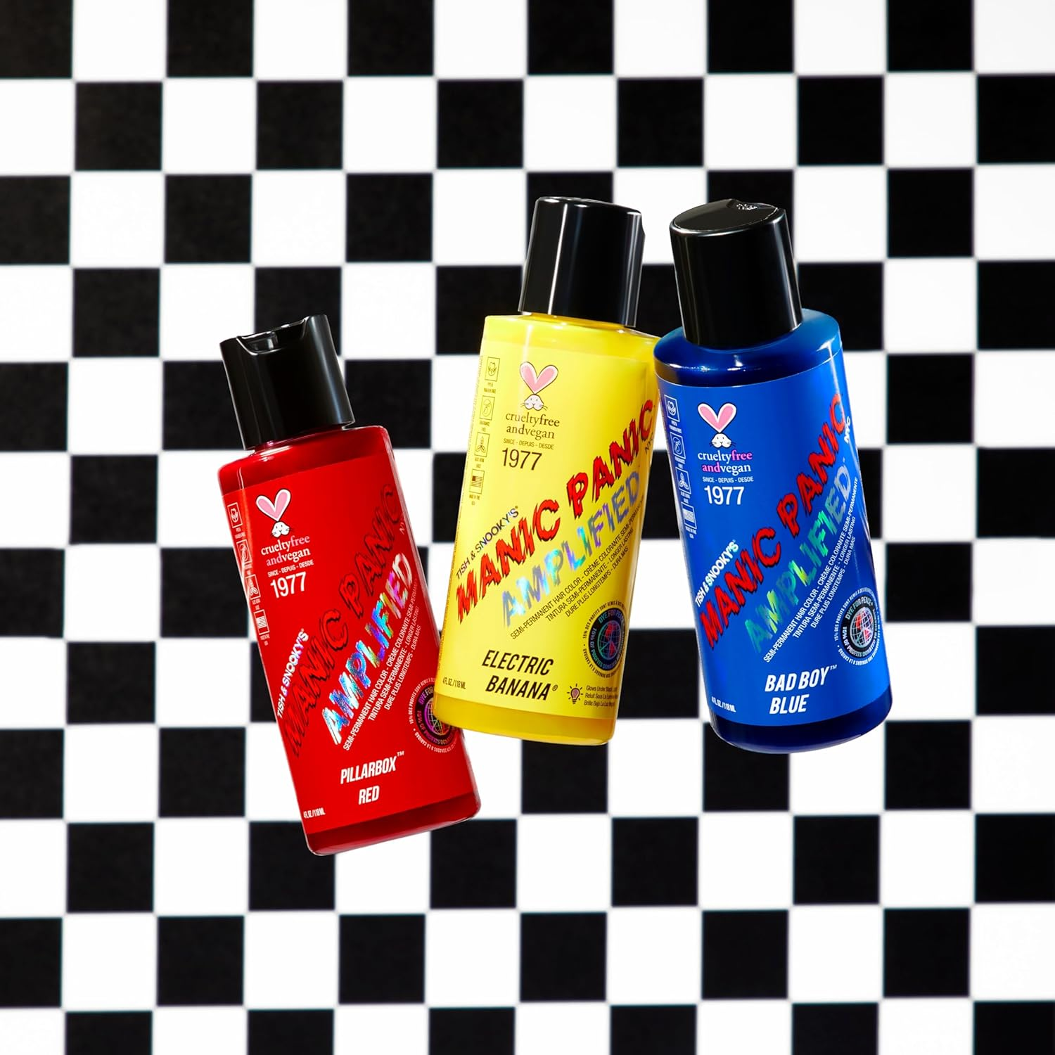 MANIC PANIC Pillarbox Red Hair Color - Amplified - Semi Permanent Hair Dye - Deep True Red Color - for Dark & Light Hair - Vegan, PPD & Ammonia-Free - for Coloring Hair with Men & Women image number 3