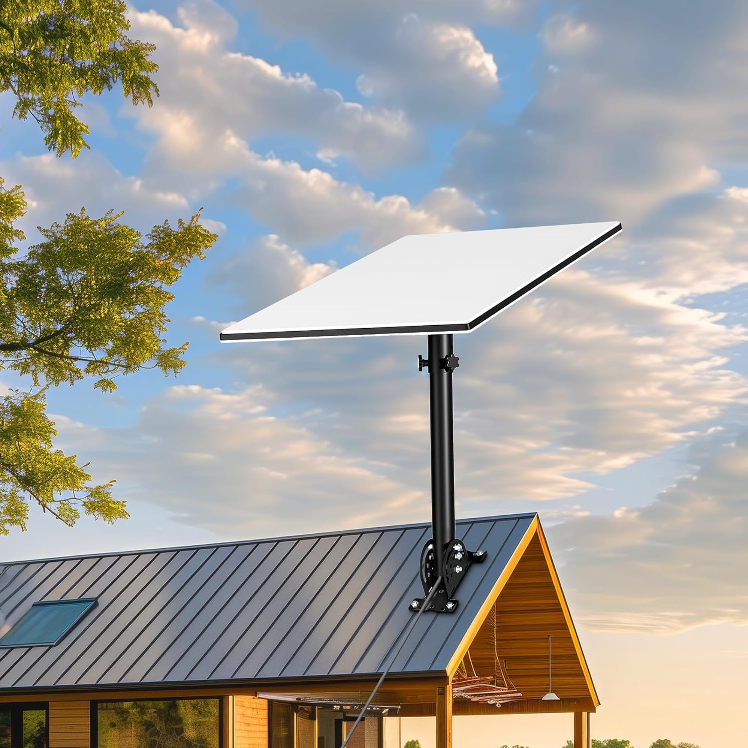 Starlink Gen 3 Heavy Duty Pivot Roof Mount, Adjustable 360 Degree for Better Signal, Starlink Mounting Kit for Starlink Internet Kit Satellite, Compatible with Starlink Standard Gen 3 Dish (Black) image number 2