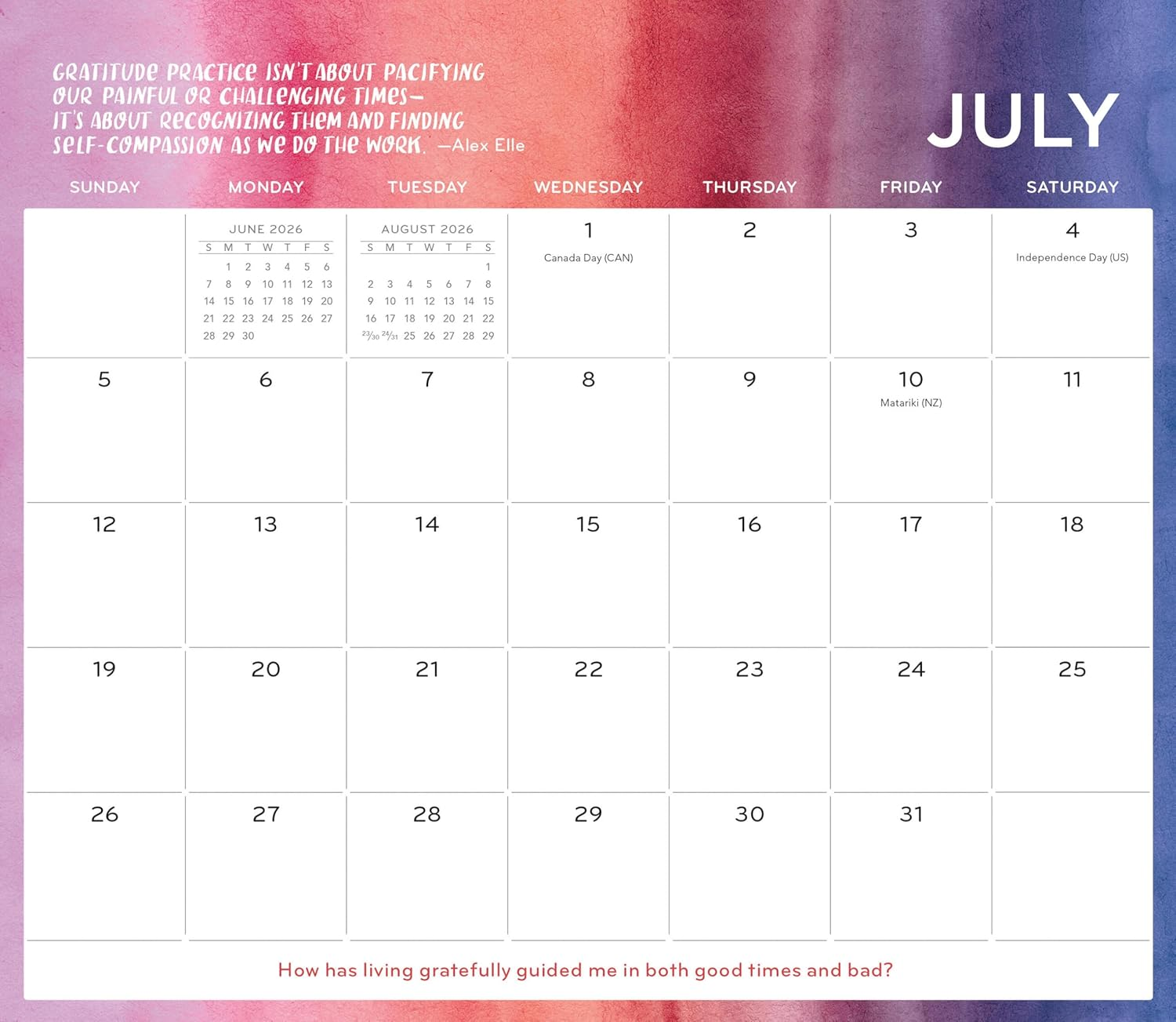 Everyday Gratitude Magnetic Wall Calendar 2026 image number 1