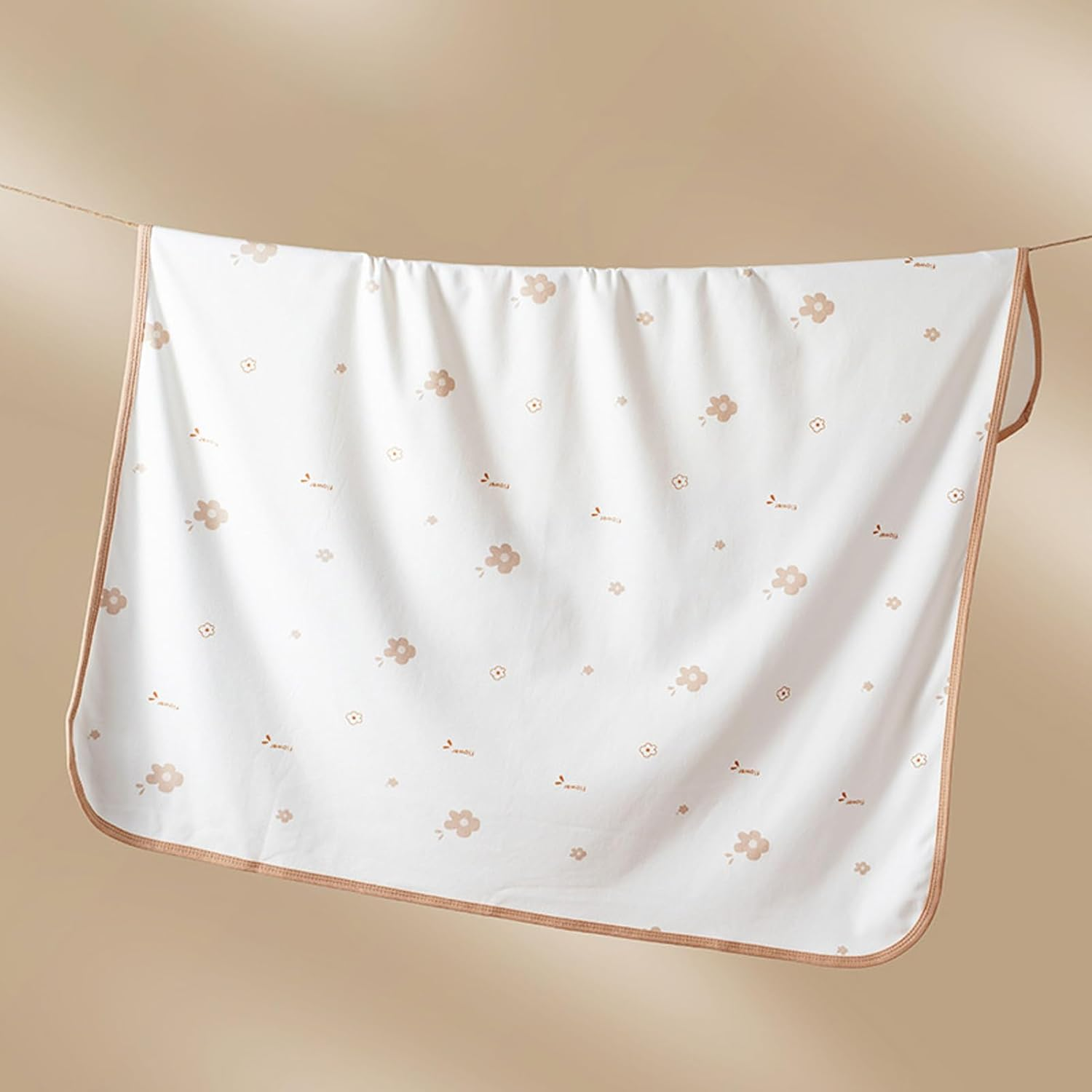 ZONEY Baby Blanket, 100% Organic Cotton Cute Newborn Swaddle, Double Layer Infant Receiving and Multi-Purpose Blanket,Lightweight Quilt Bath Towel Blanket for 0-12 Months,33.3X33.3(Moon)