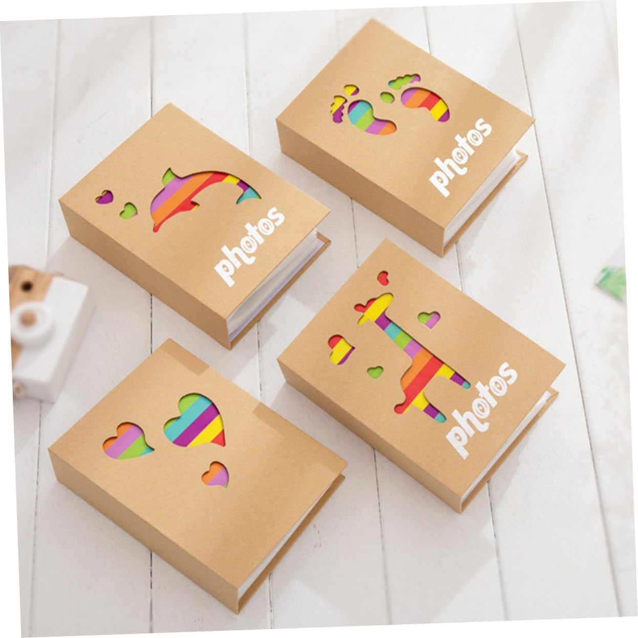 Toddmomy Kraft Paper Photo Album Boy Girl Boy Girl Cute Decorative Picture Album image number 2