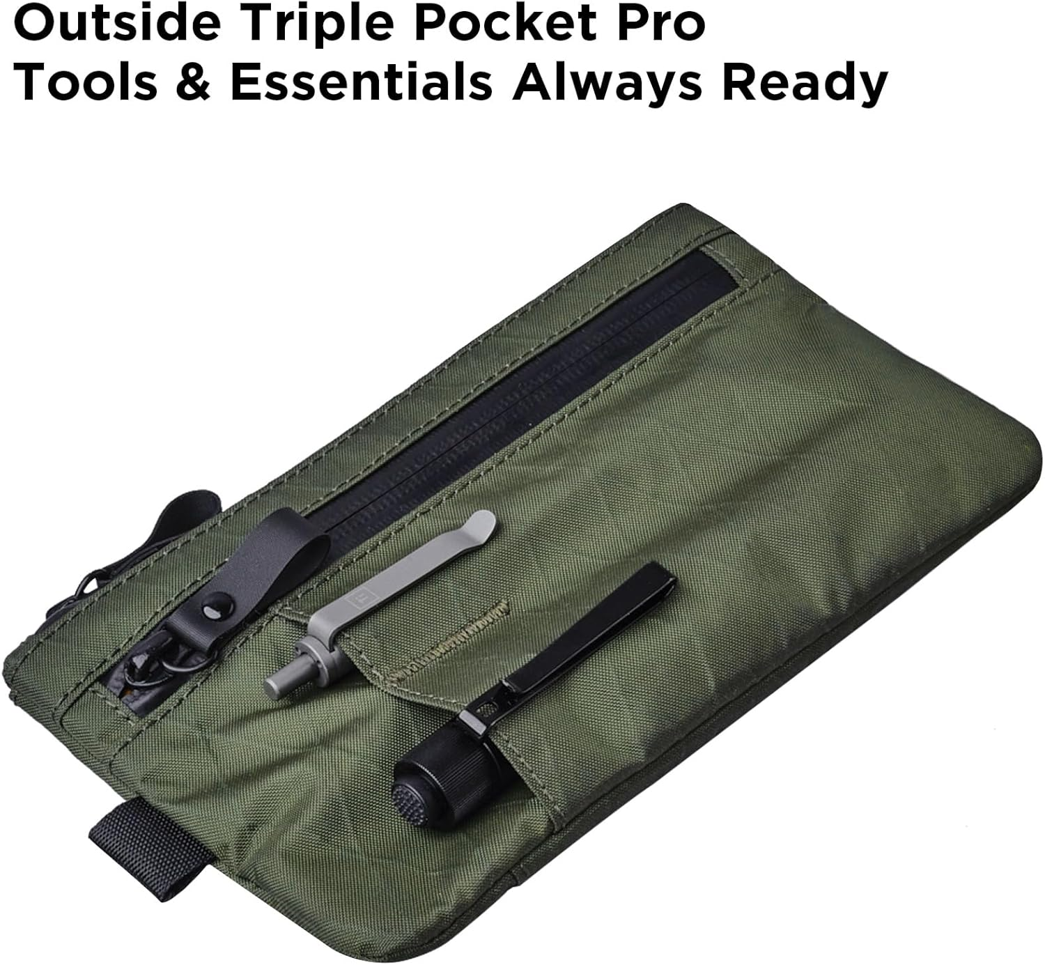 ALPAKA Zip Clutch - Functions as Zipper Passport Wallet and EDC Carrier - Weatherproof and RFID Blocking Material - Black image number 5