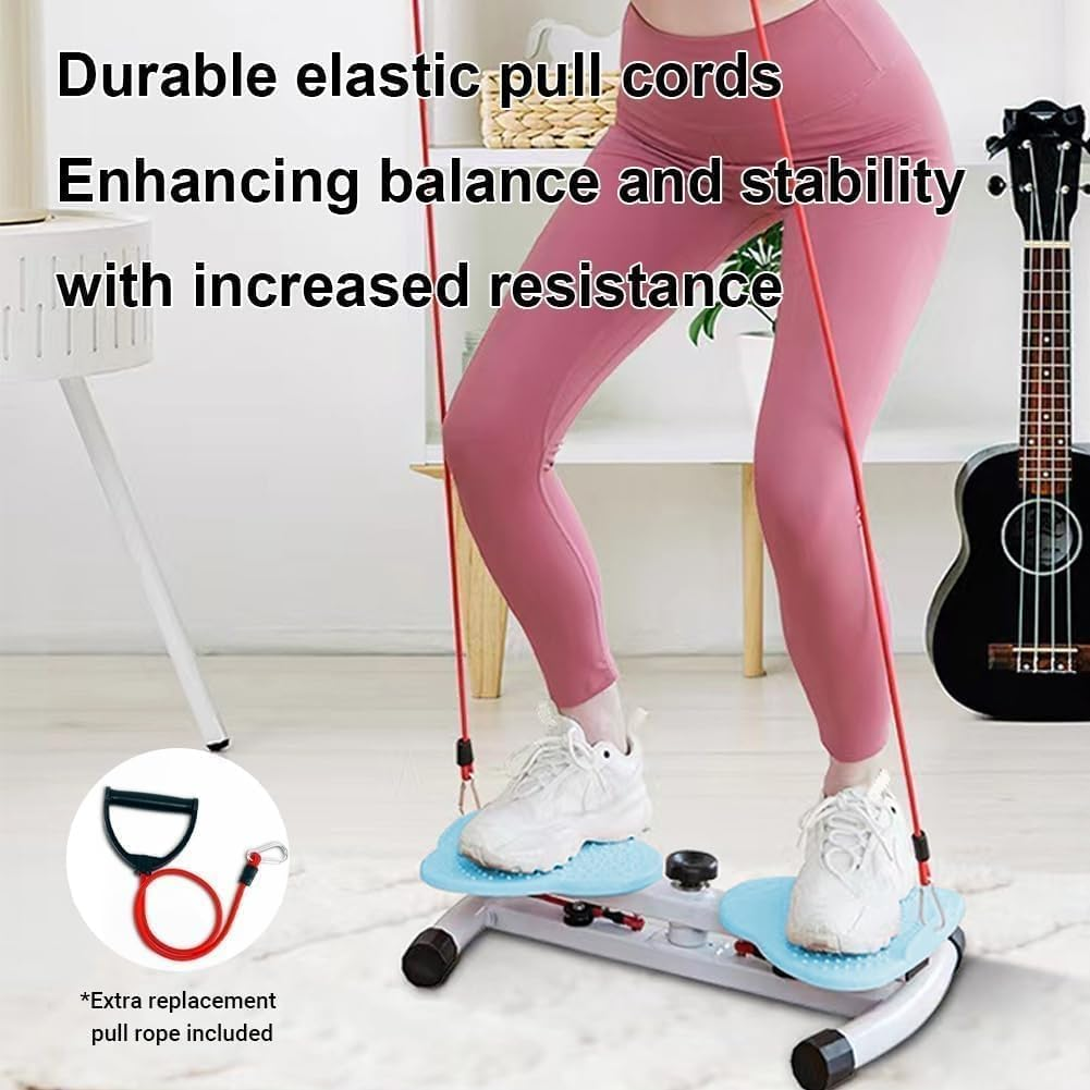 Waist Twister Board & Ab Machine - Noiseless Core Workout with Resistance Bands, 300Lbs Capacity, Foot Massage for Home Fitness image number 4