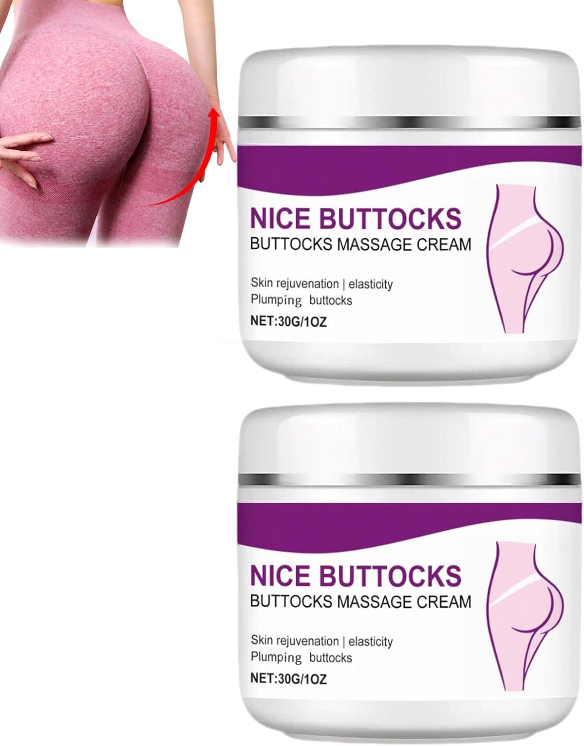 Buttocks Firming Massage Cream, Lifting & Sculpting Buttocks Cream, Skin Tightening Creams for Buttock, Nourishing Body Creams, Smooths Skin & Enhances Shaped, Fast-Absorbing Butt Care Lotion. (2PCS)