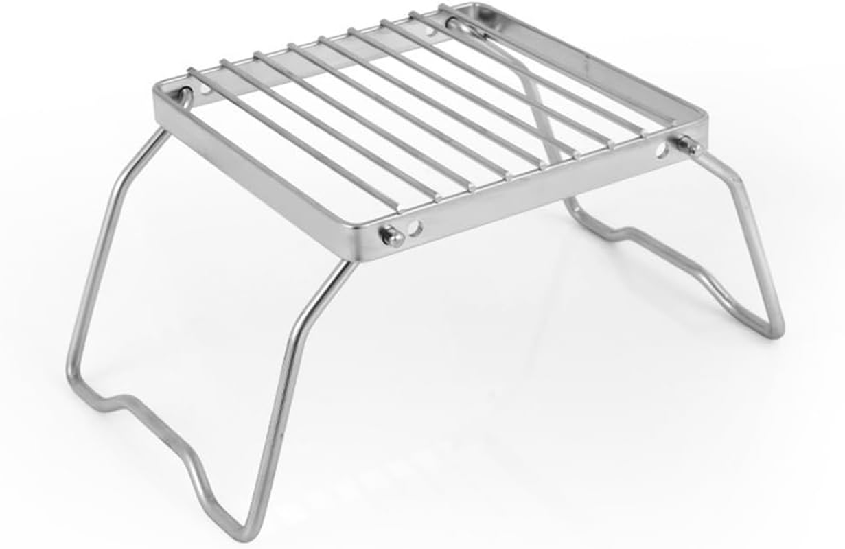 Folding Campfire Grill, Open Fire Grill Grid, Camp Grill with Foldable Legs, Stainless Steel Grill Grate for Outdoor Traveling, Backpacking, Hiking, Picnics image number 1