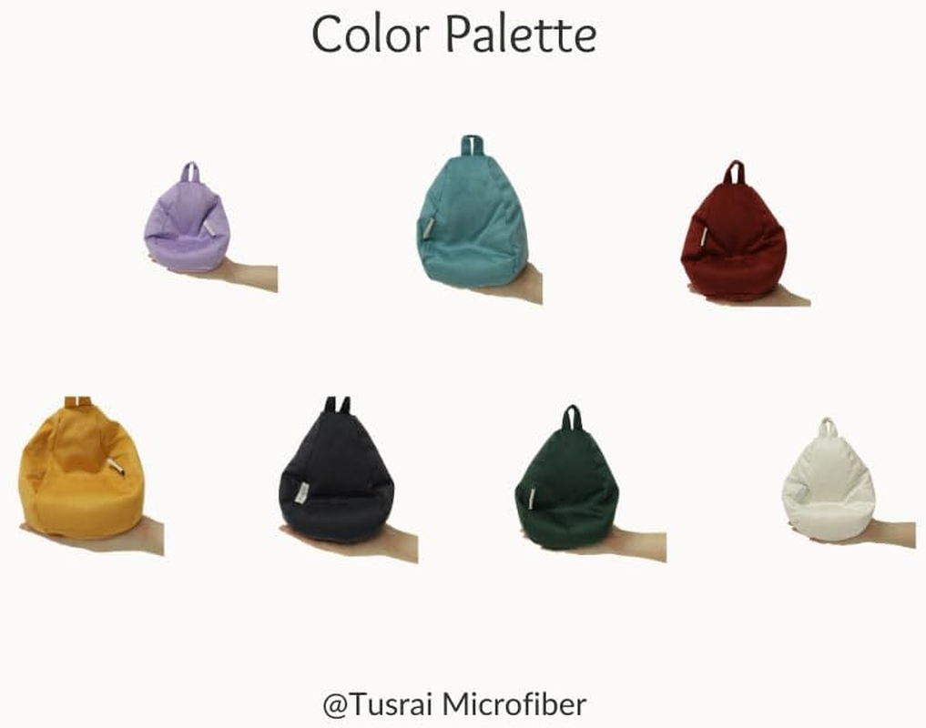 2Pcs Cover of Miniature Bean Bag Couch for Doll (No Filler) Ultra Soft Microfiber Microsuede anti Slip Mini Bean Bag Chair Cell Phone Holder Black Grey - (Cover Only)2Pcs--Dark Green image number 2