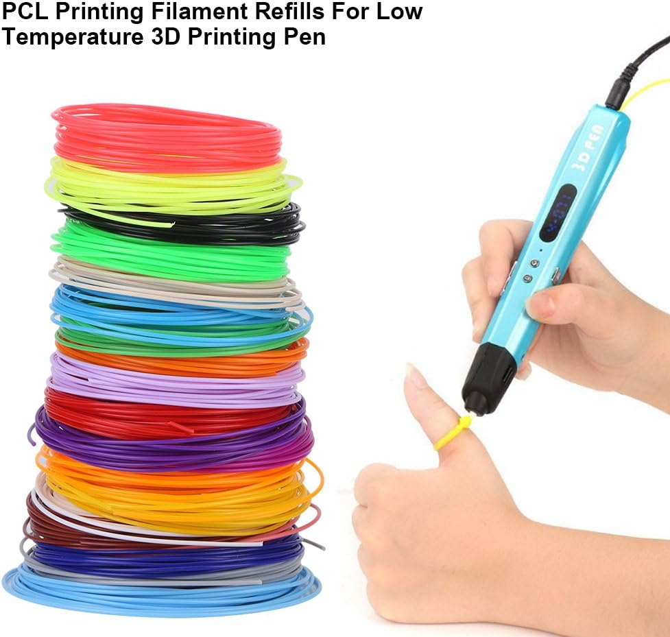 Filament Refills, 20 Colors 1.75Mm PCL Filament Refills for 3D Printer Printing Pen Low Temperature image number 3