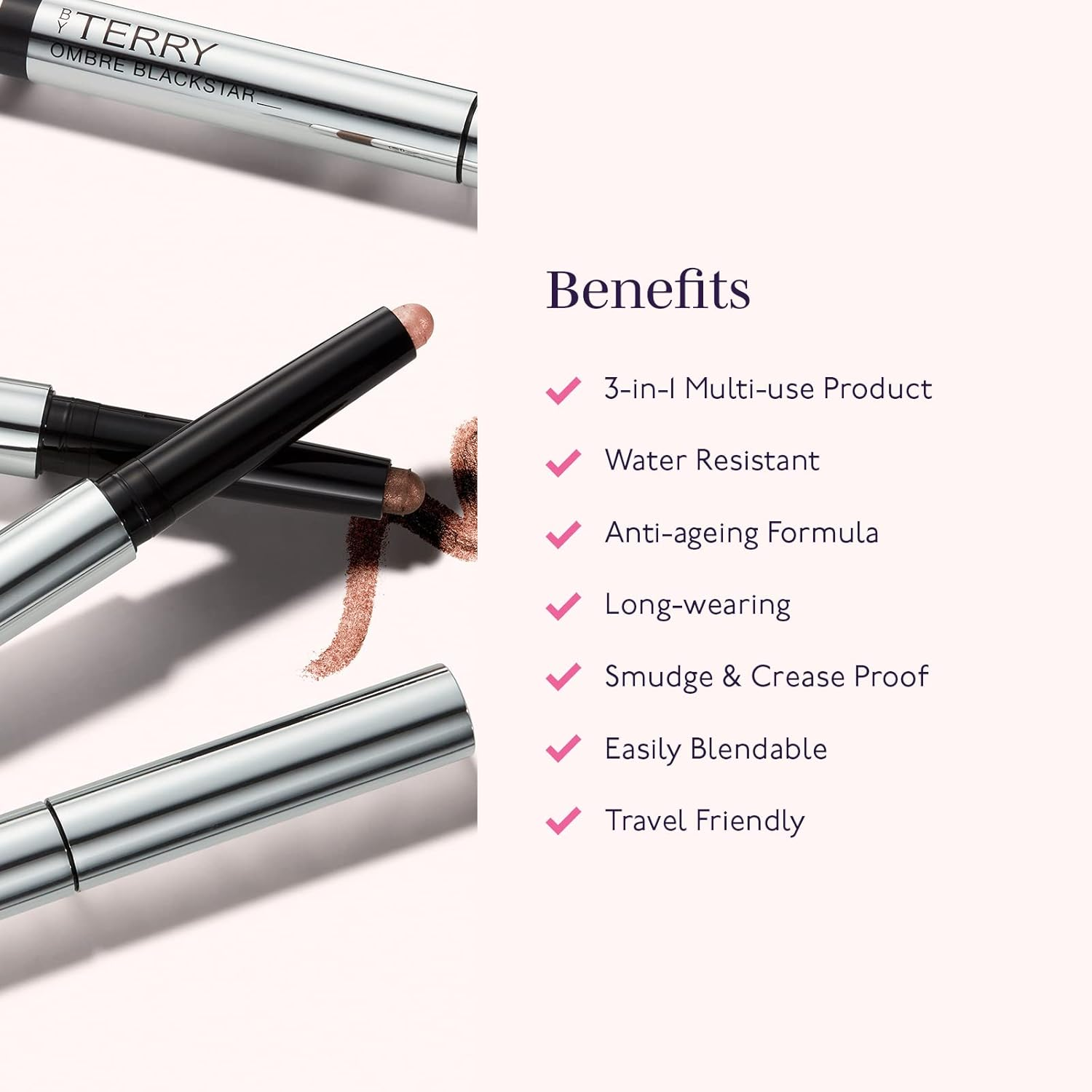 By Terry Ombre Blackstar Cream Eyeshadow, Water Resistant & Smudge Proof Pen, Long-Lasting Formula, Frozen Quartz image number 4