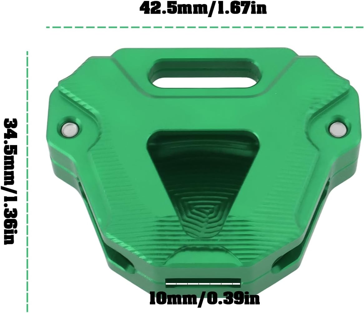 Key Case Keychain Aluminum Shell with Strap Compatible with Kawasaki Ninja650 Ninja400 1000SX ZX6R ZX10R, Green image number 4